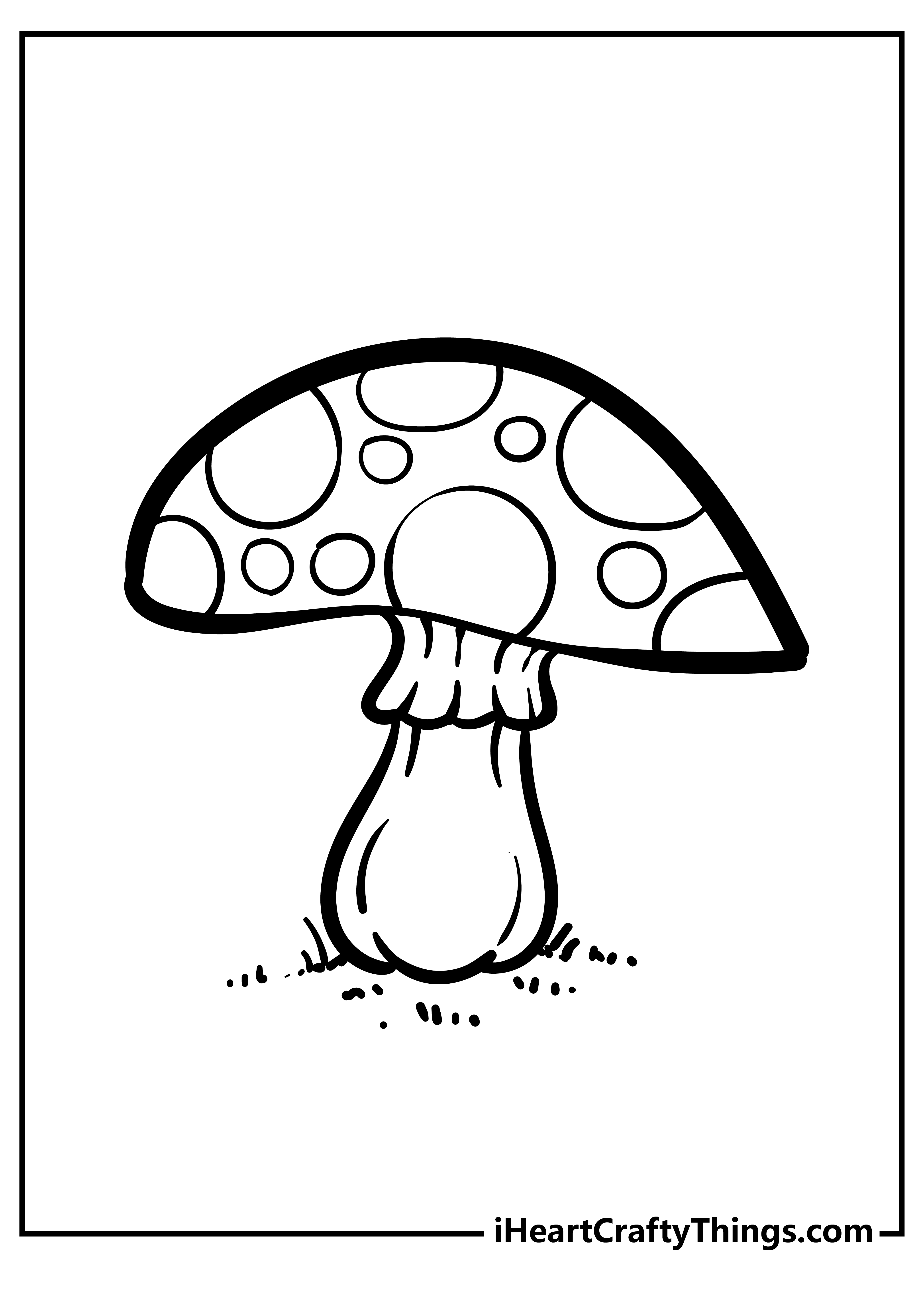 Mushroom Coloring Pages free pdf download