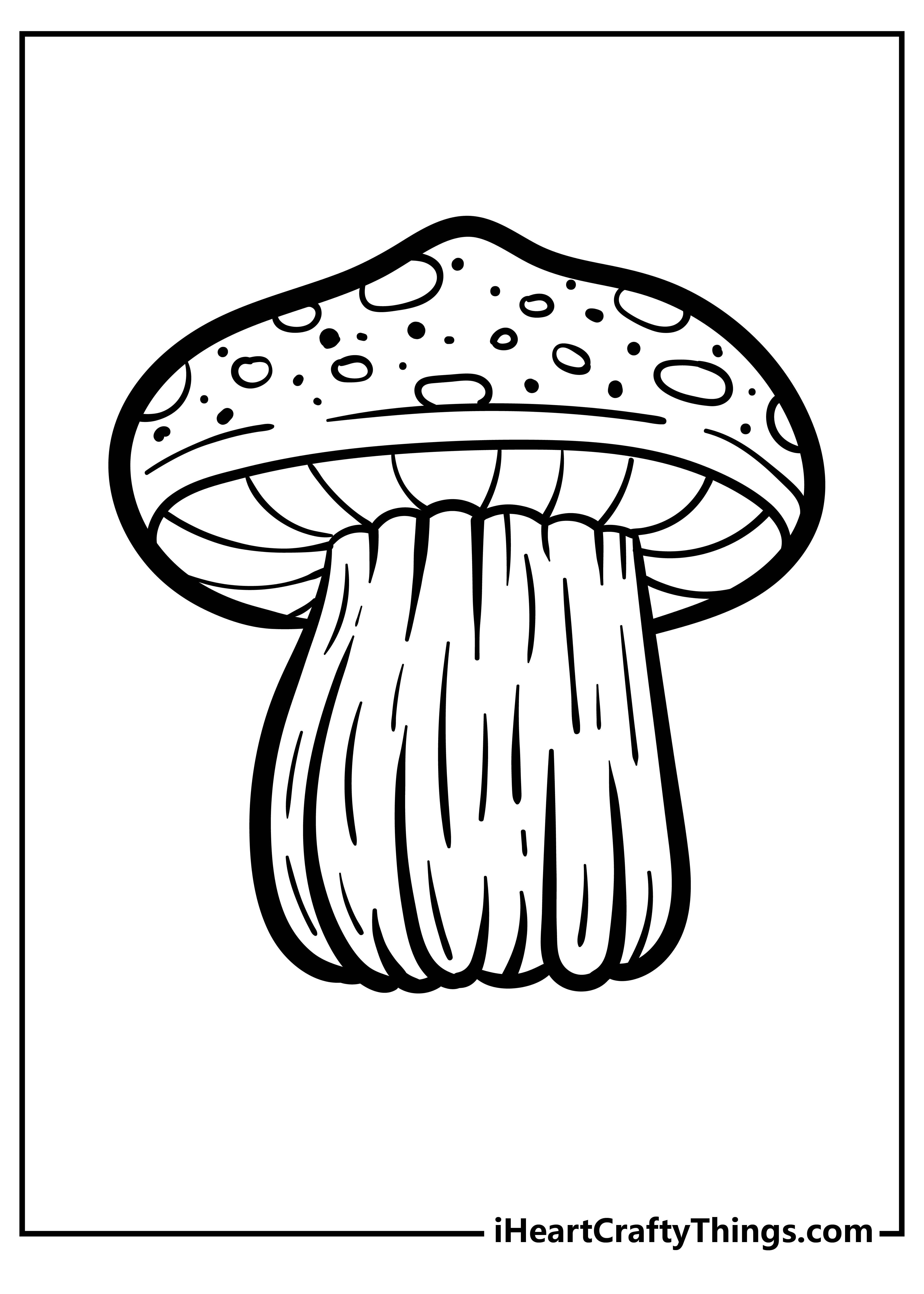 Mushroom Coloring Book free printable