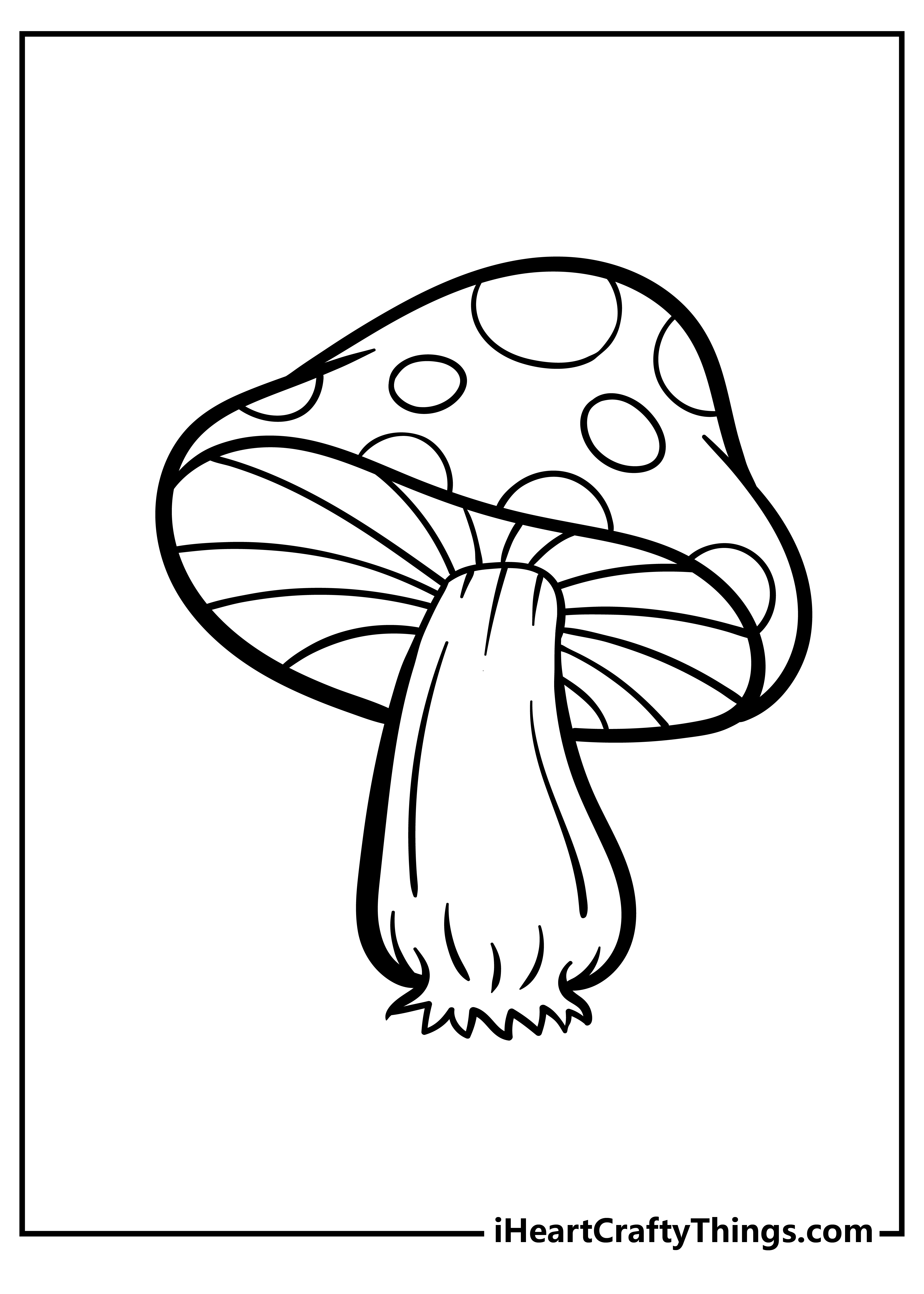 Mushroom Coloring Pages for adults free printable