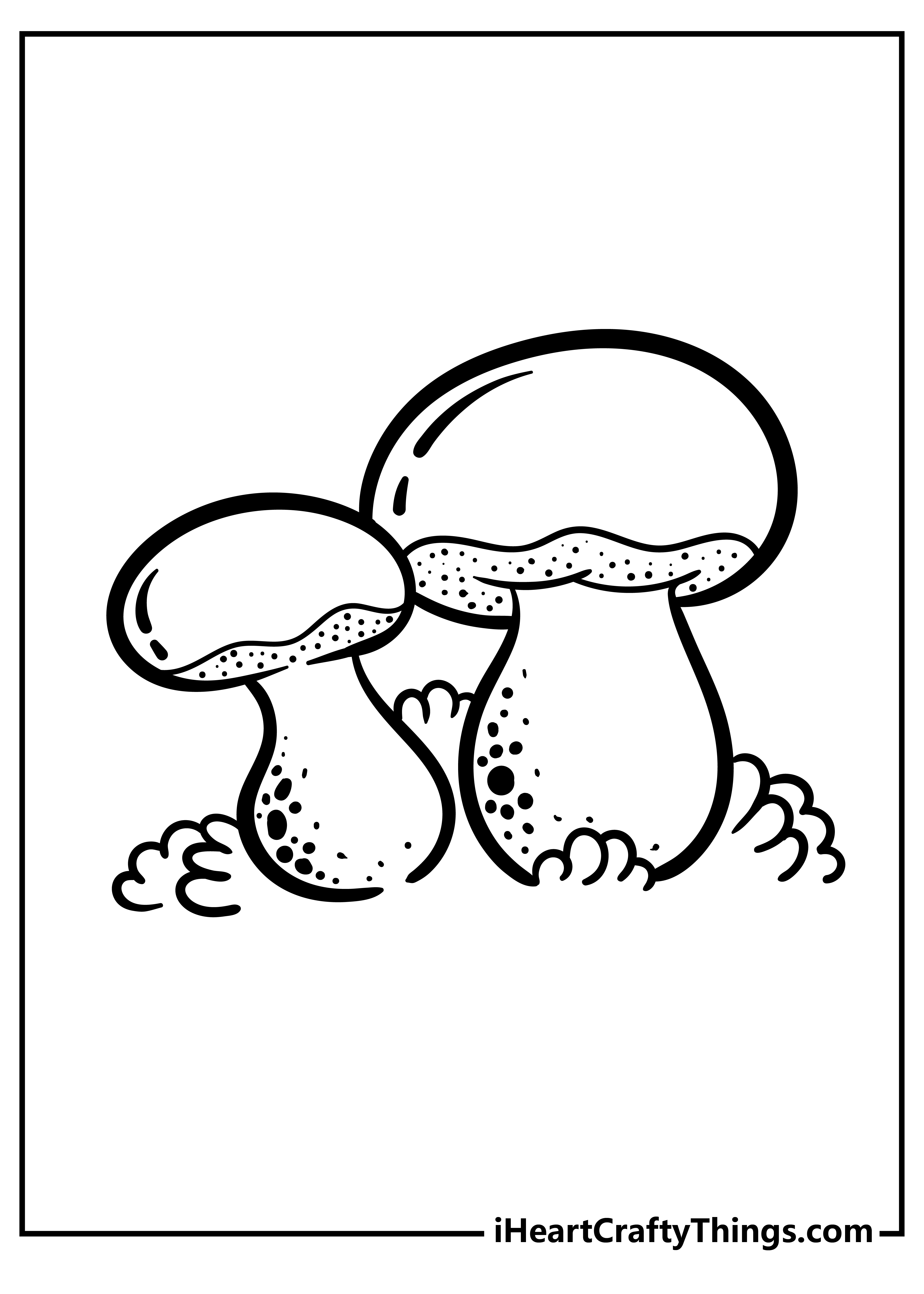 crazy mushroom coloring pages