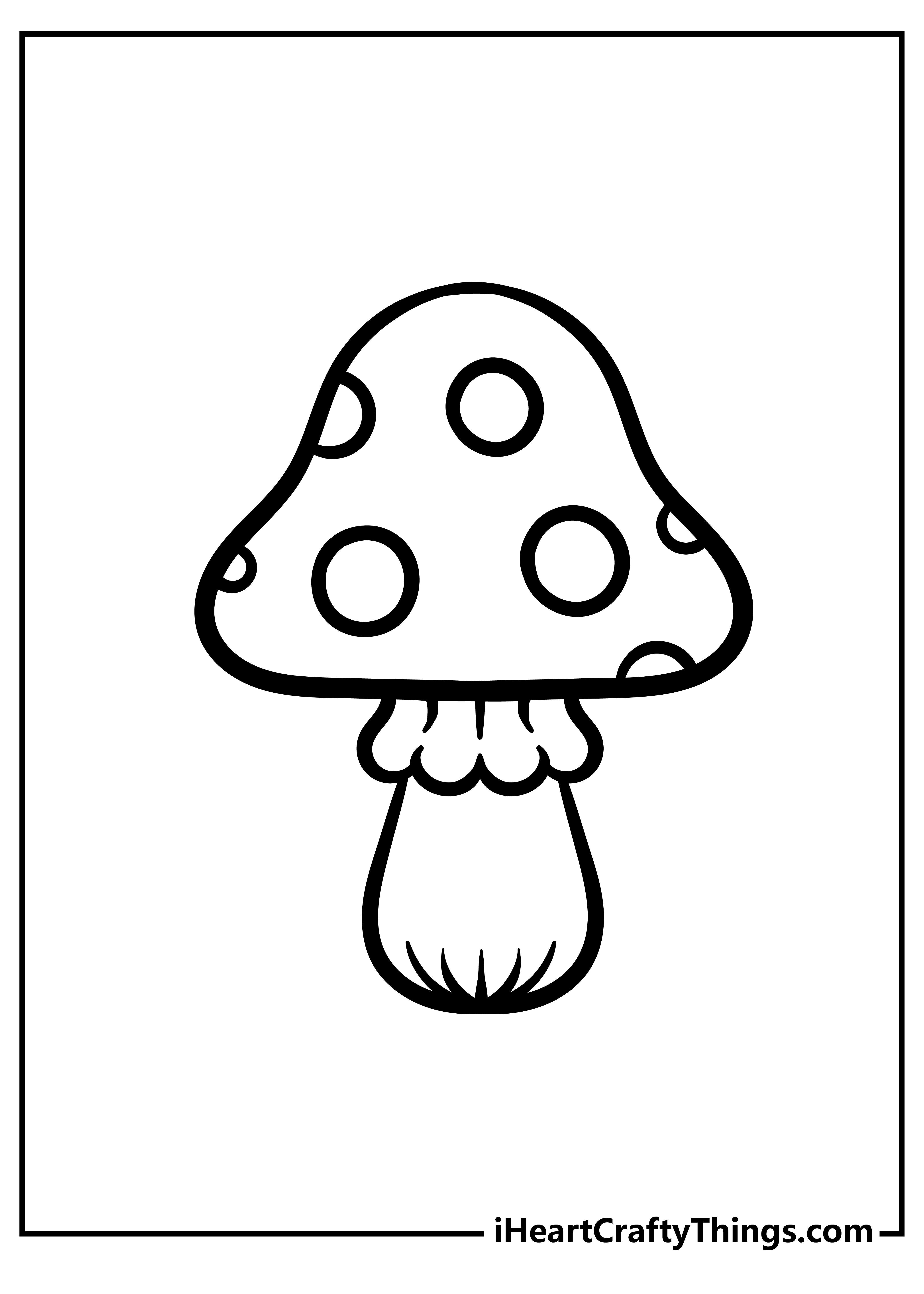 Mushroom Coloring Pages for preschoolers free printable