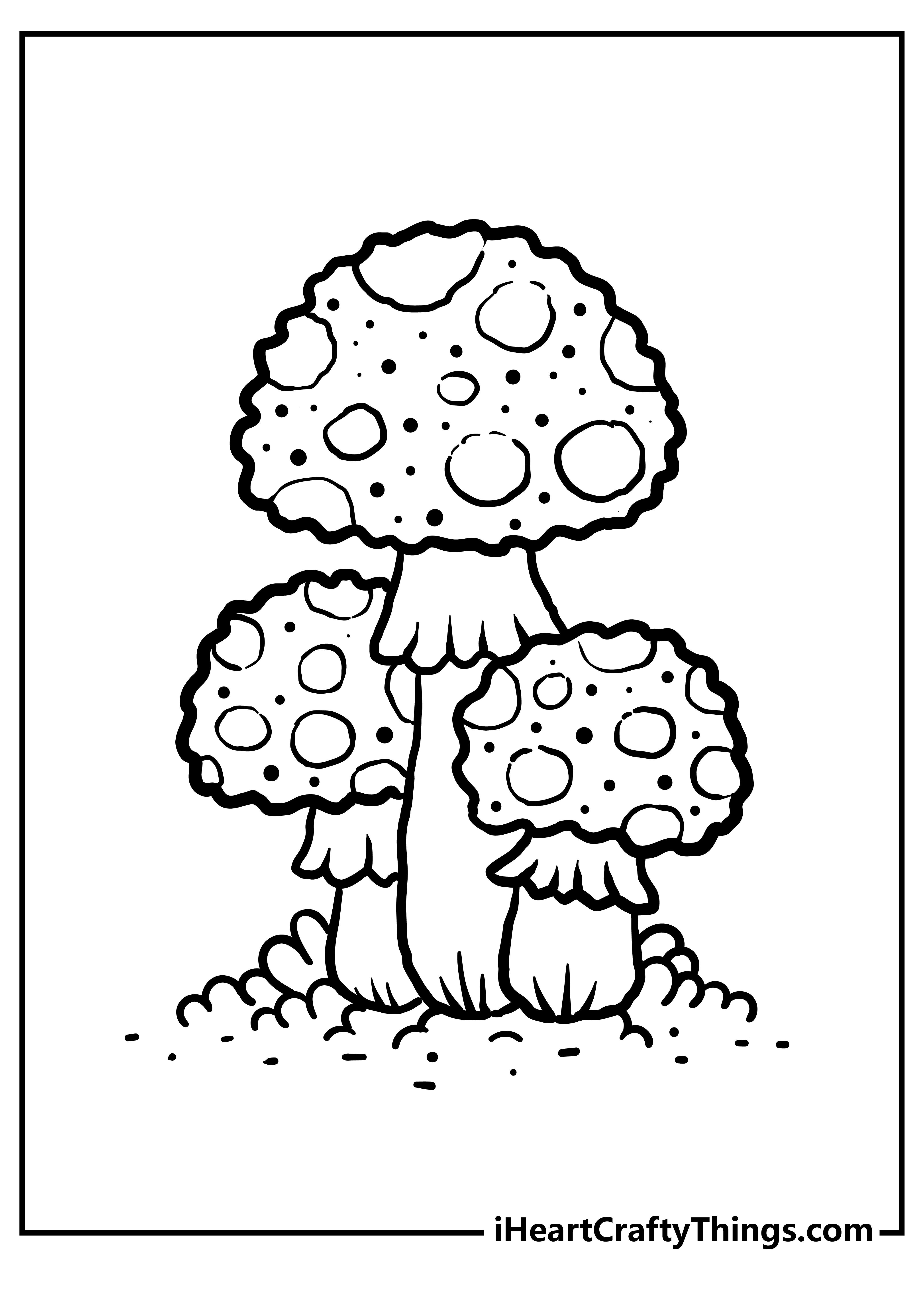 Mushroom Coloring Book free printable