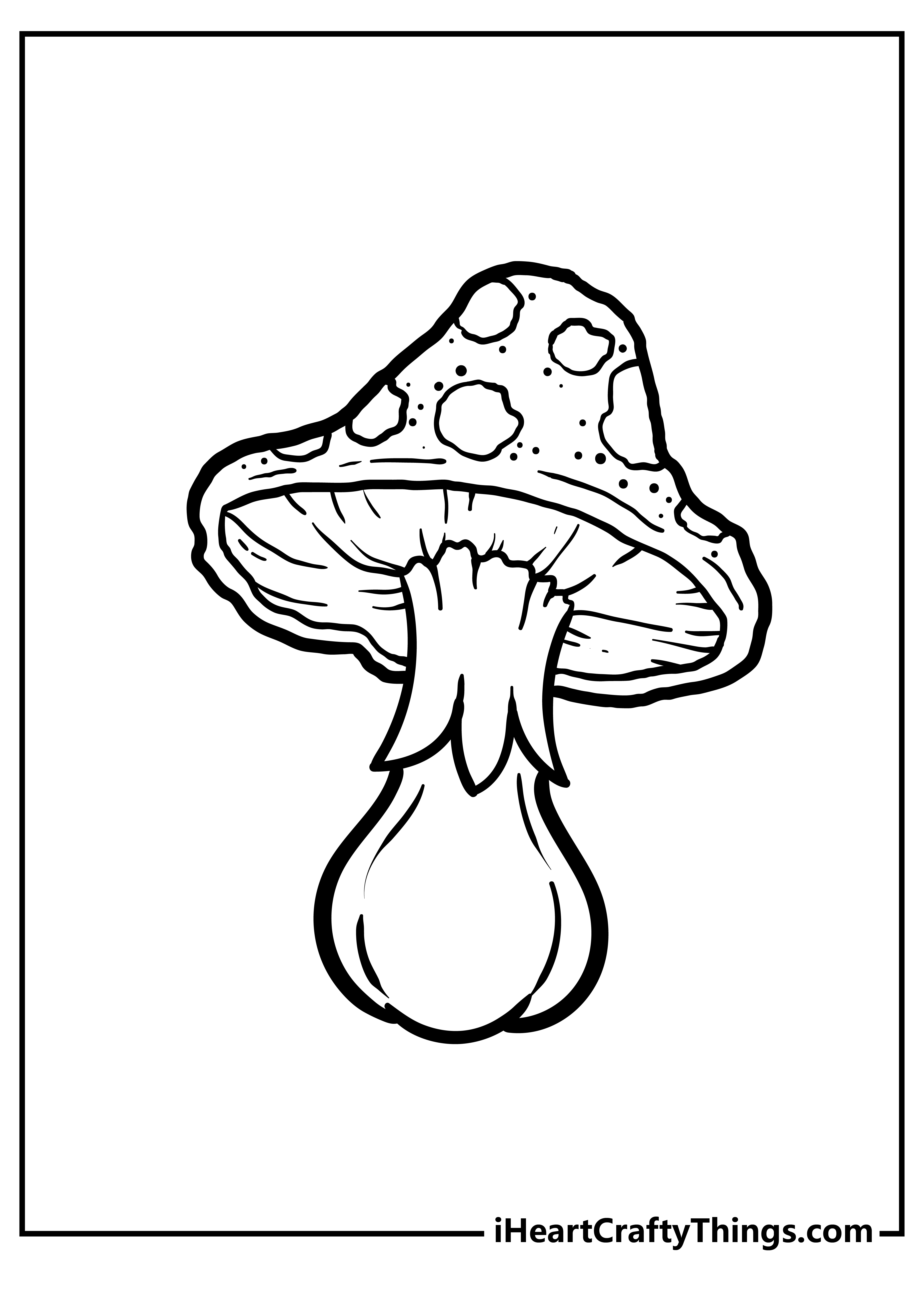 Mushroom Coloring Book for adults free download