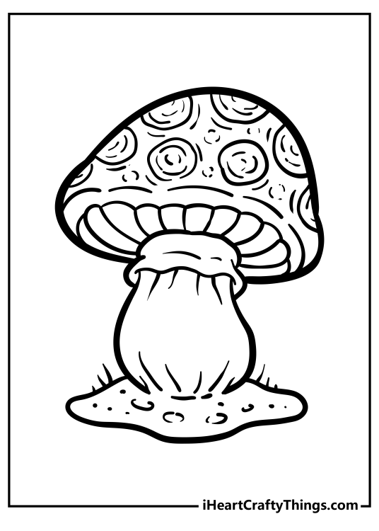 Mushroom coloring pages