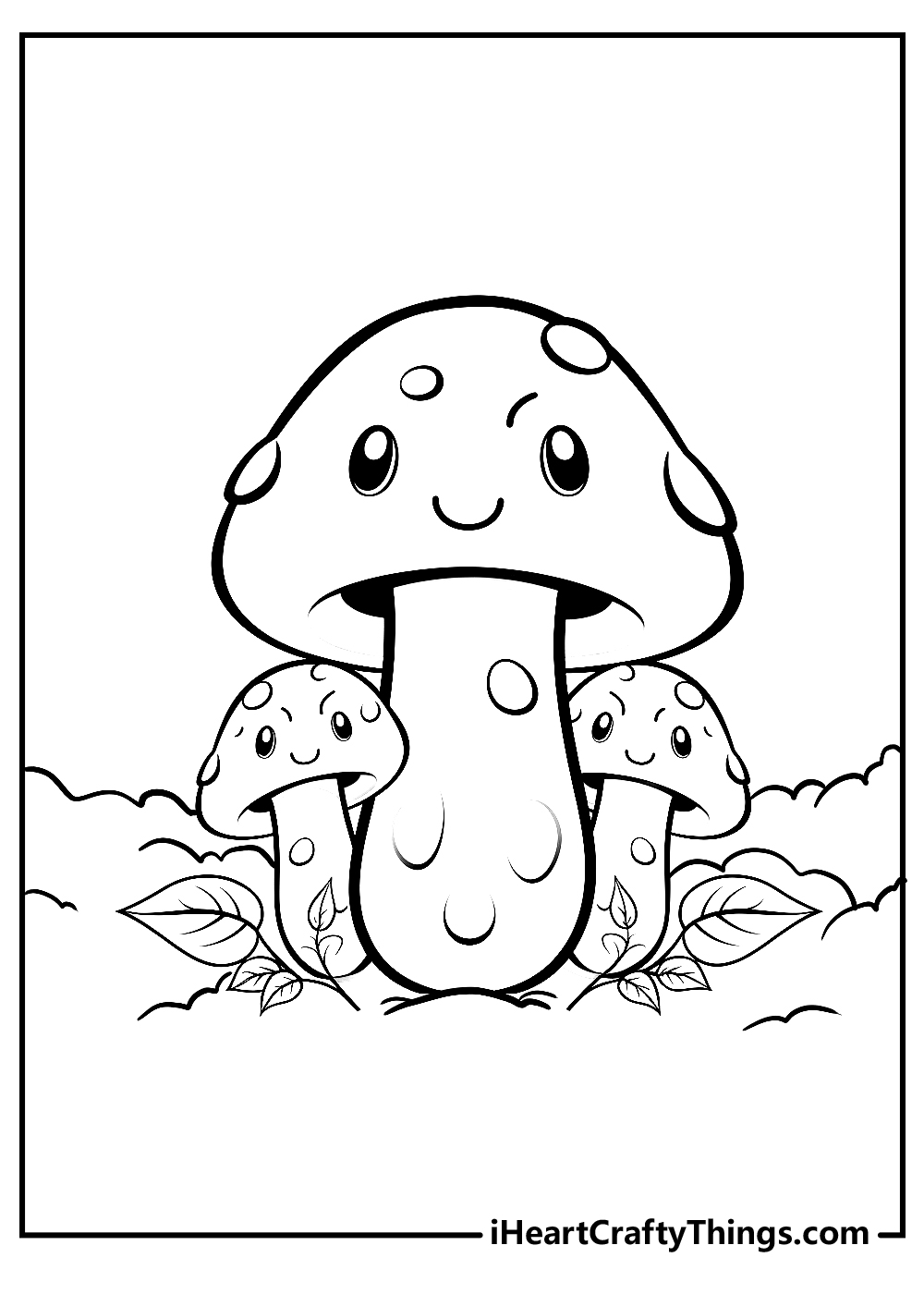 mushroom coloring printable