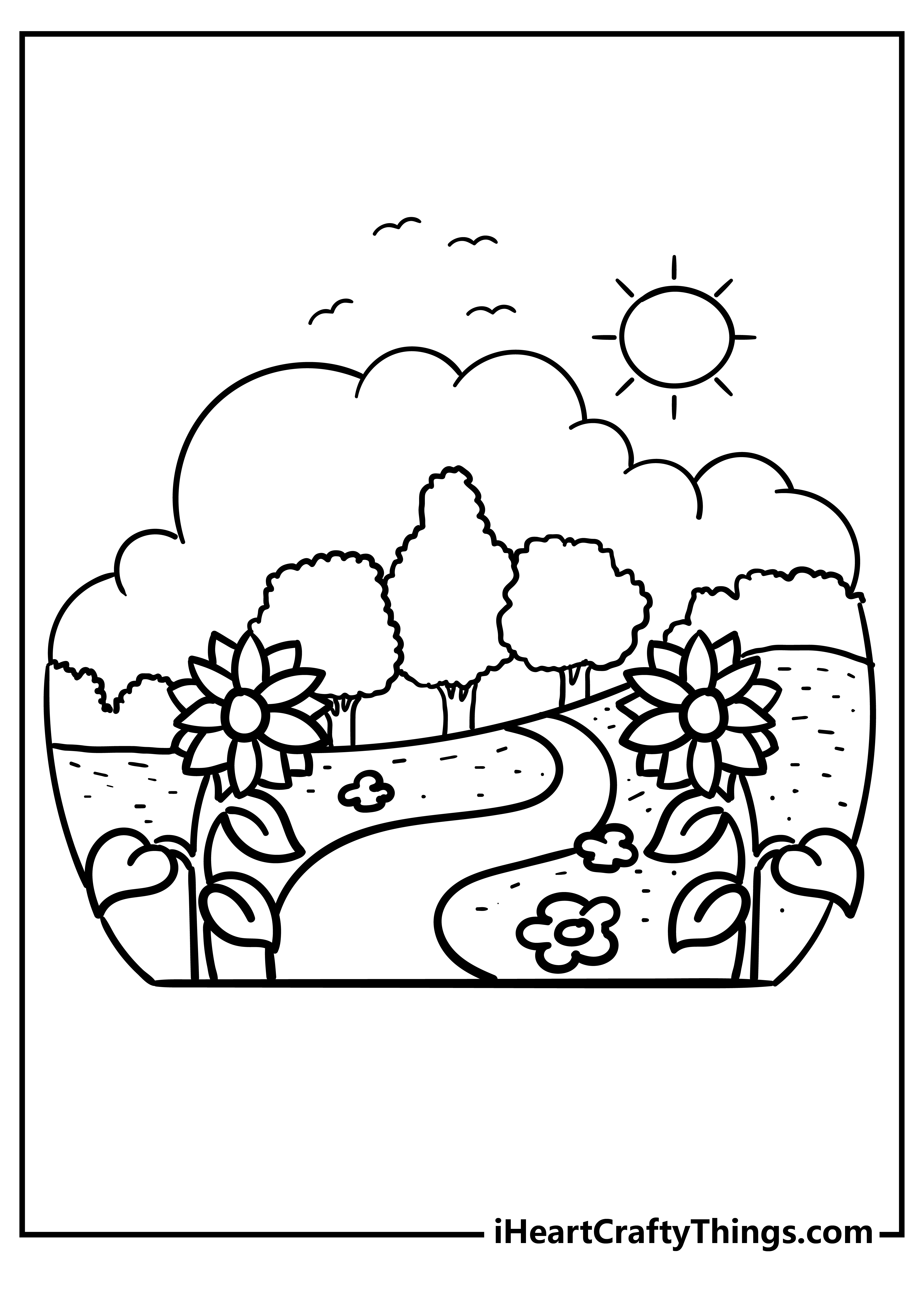 Nature Easy Coloring Pages