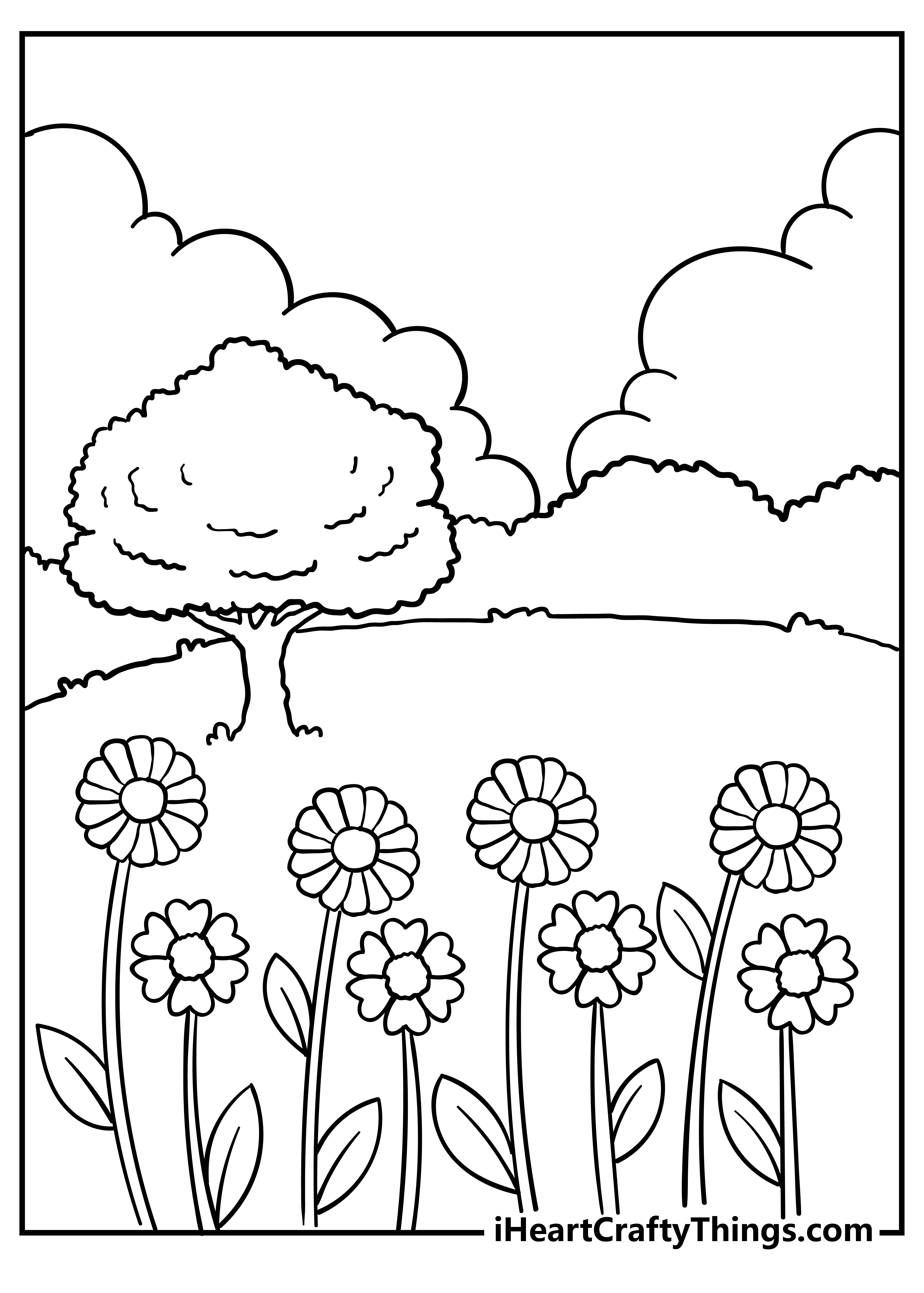 Nature Coloring Pages for adults free printable