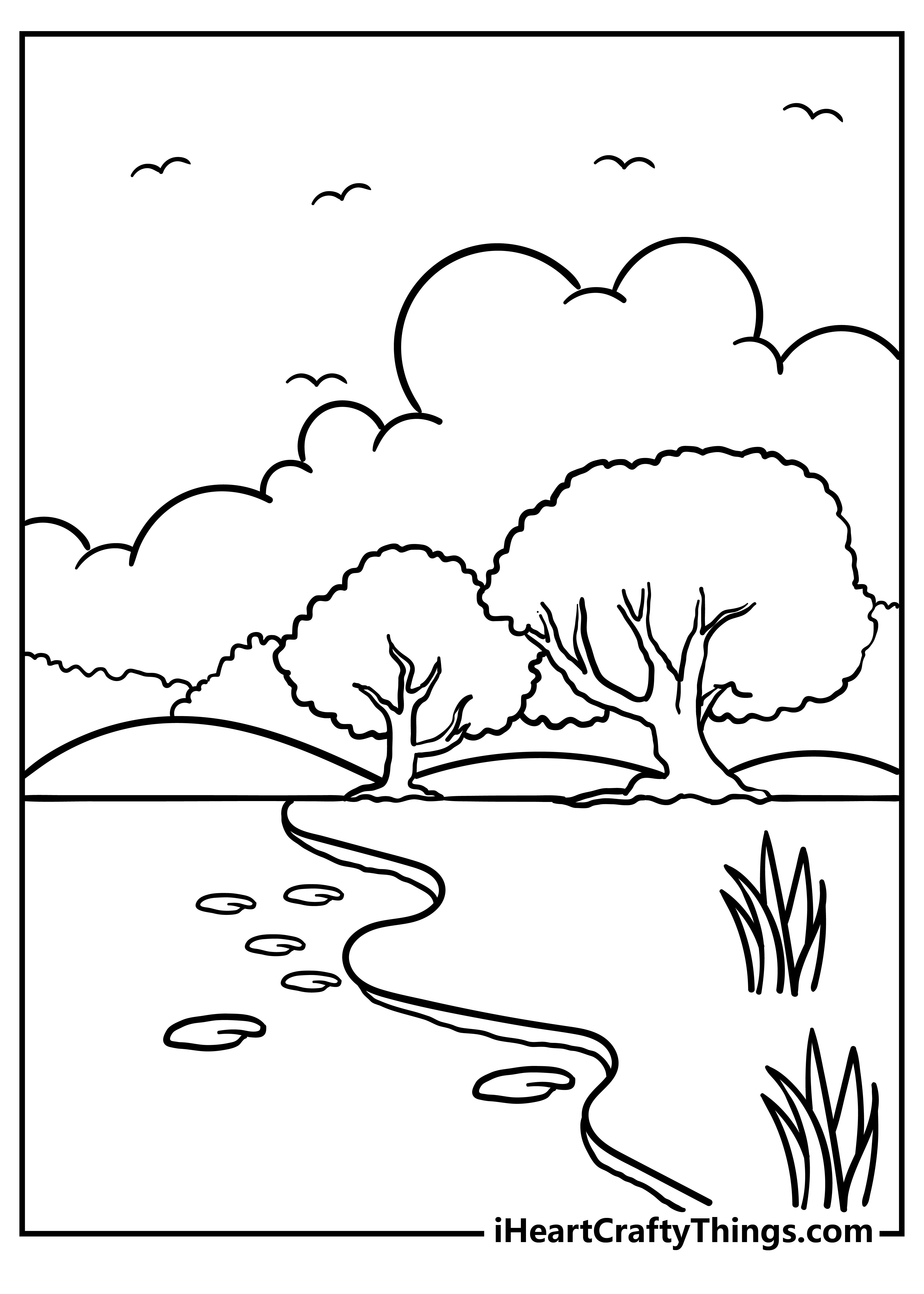 childrens coloring pages river