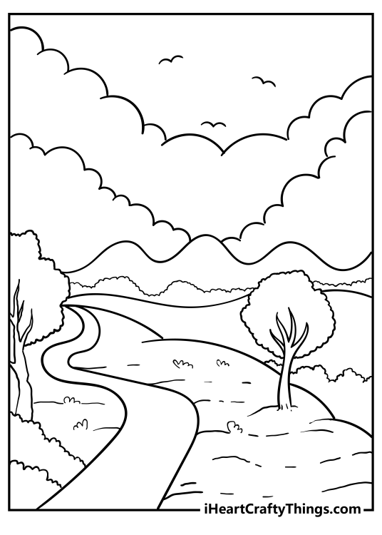 Nature coloring pages