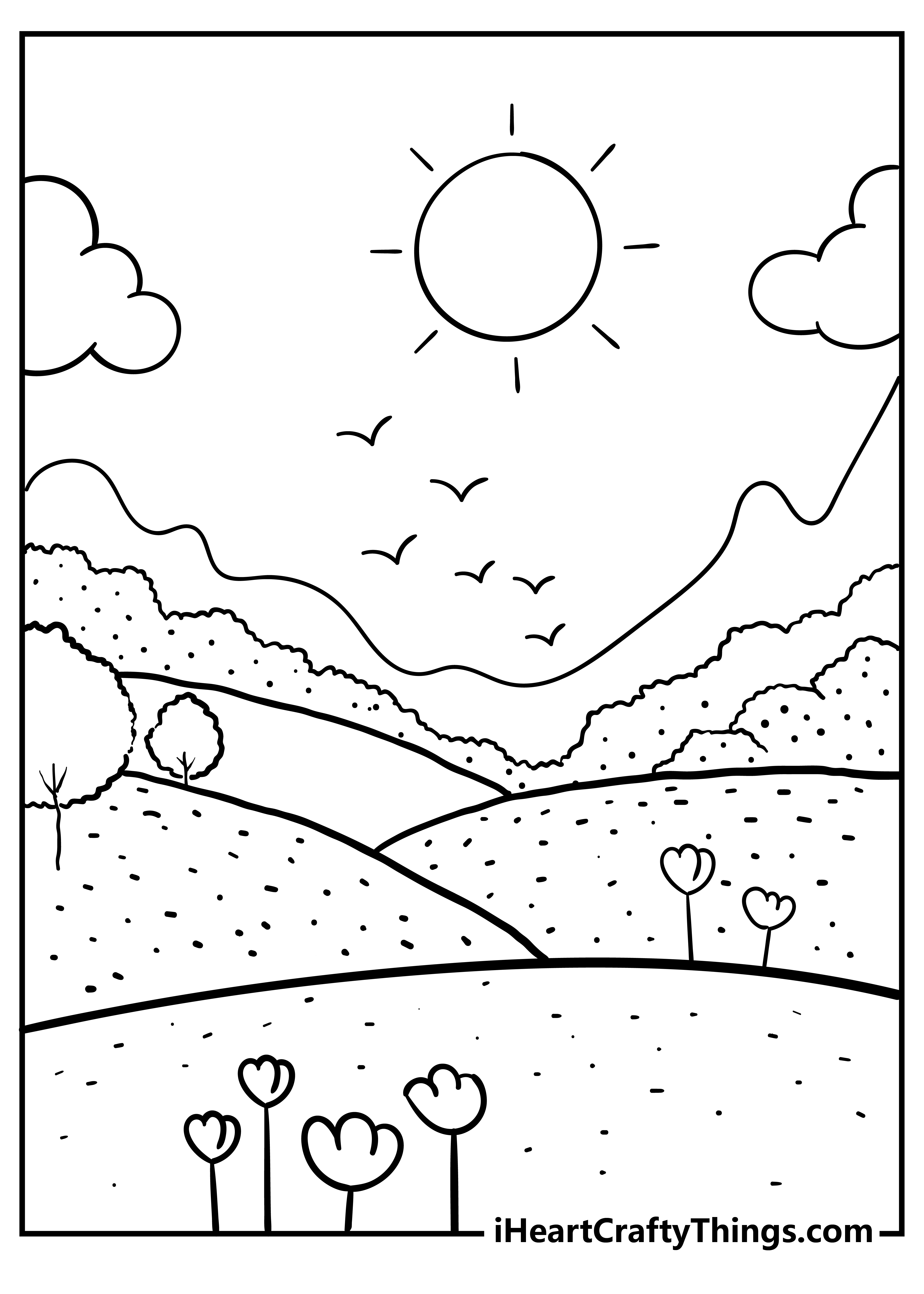 coloring pages outdoor activities