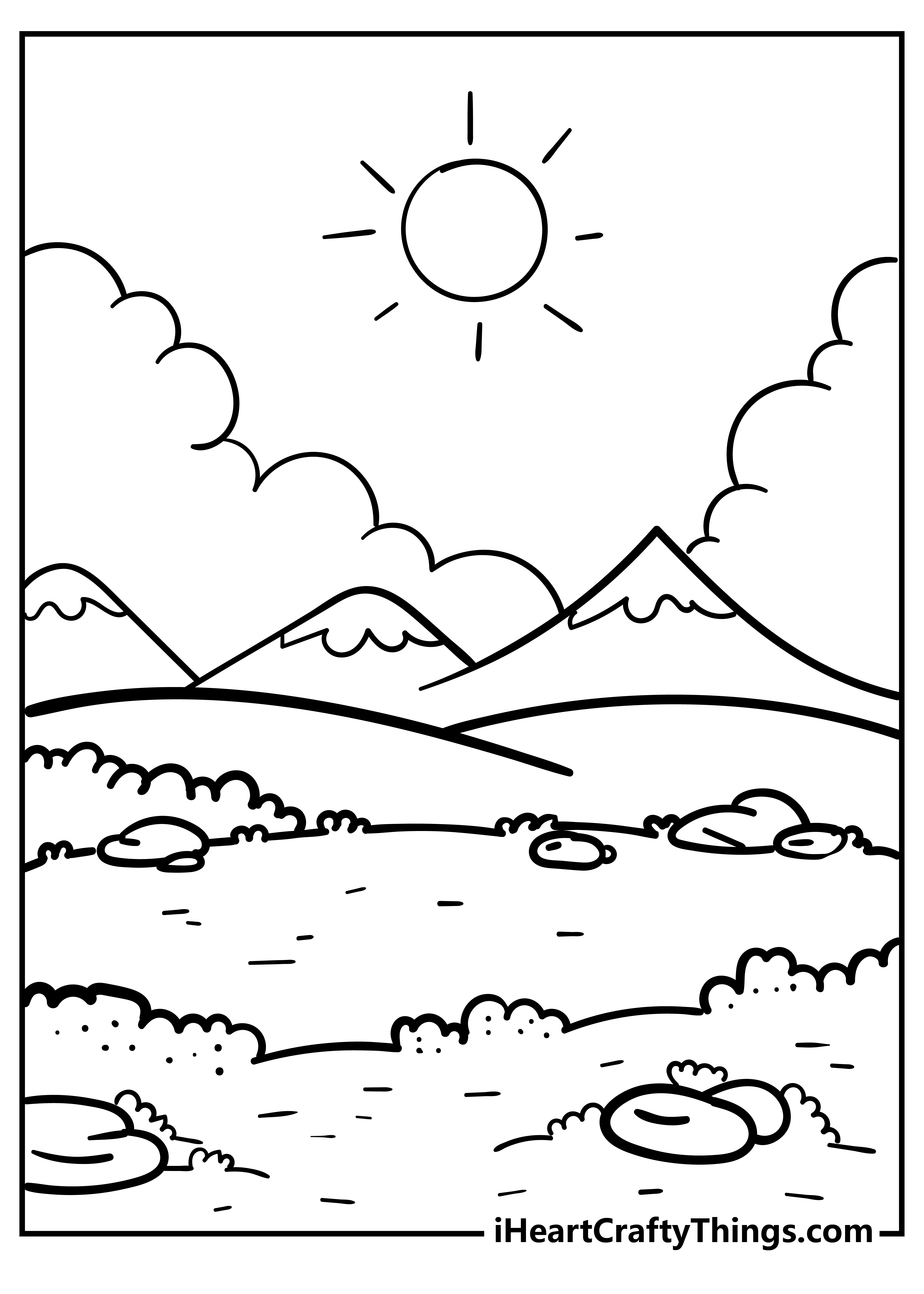 Nature Coloring Sheet for children free download