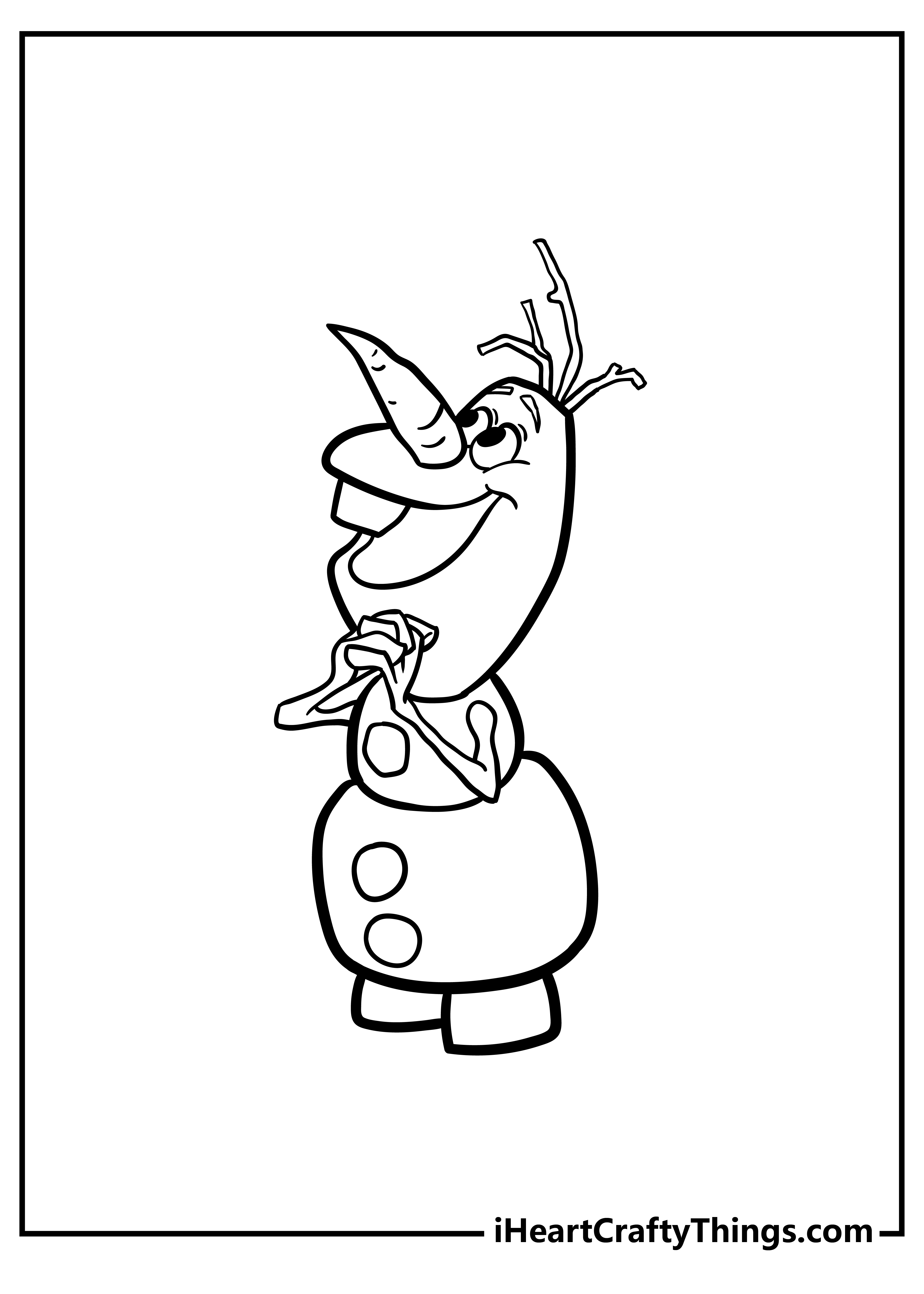 Olaf Easy Coloring Pages