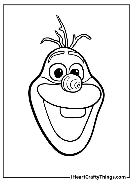 printable olaf coloring pages updated 2022