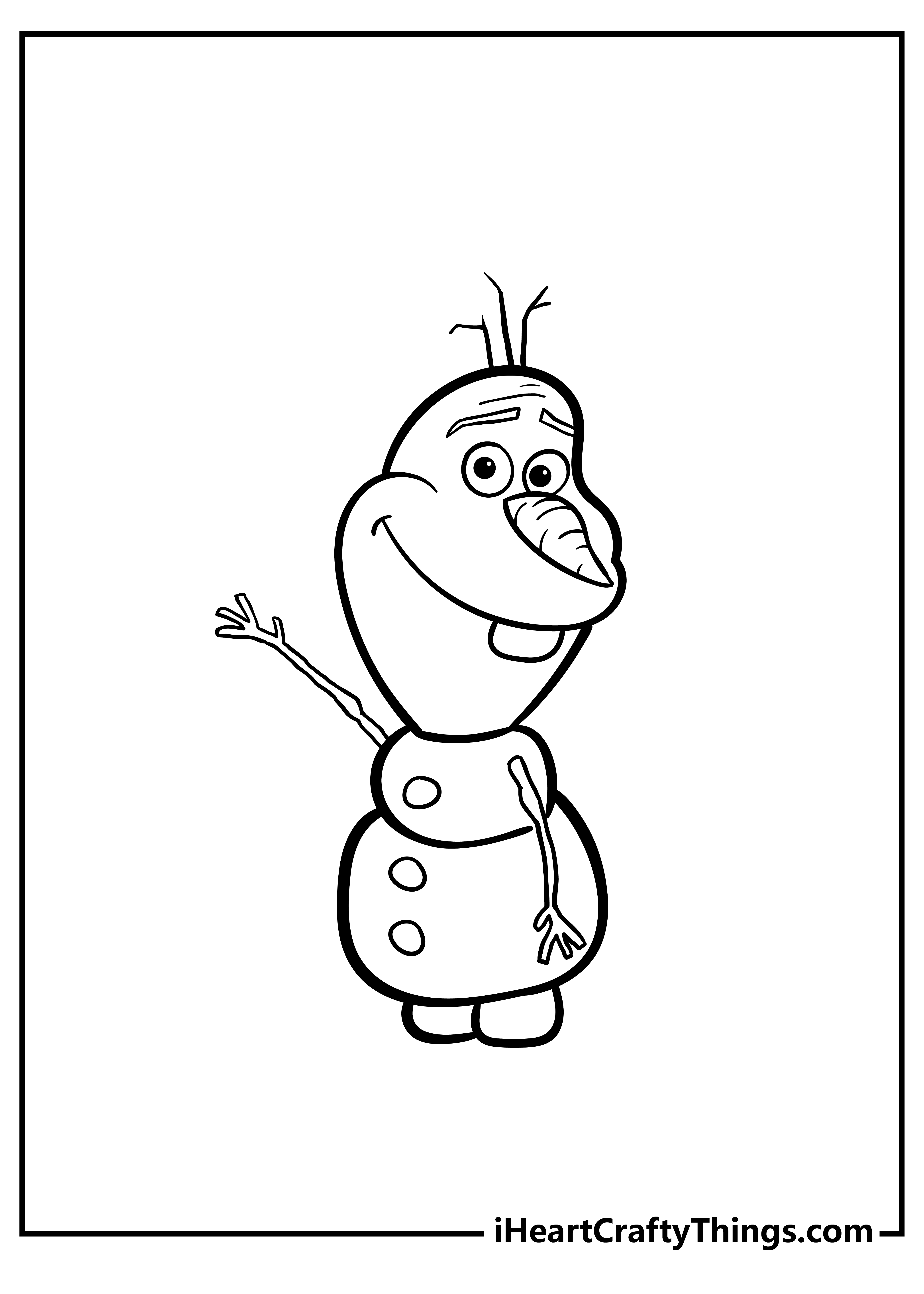 olaf coloring page frozen