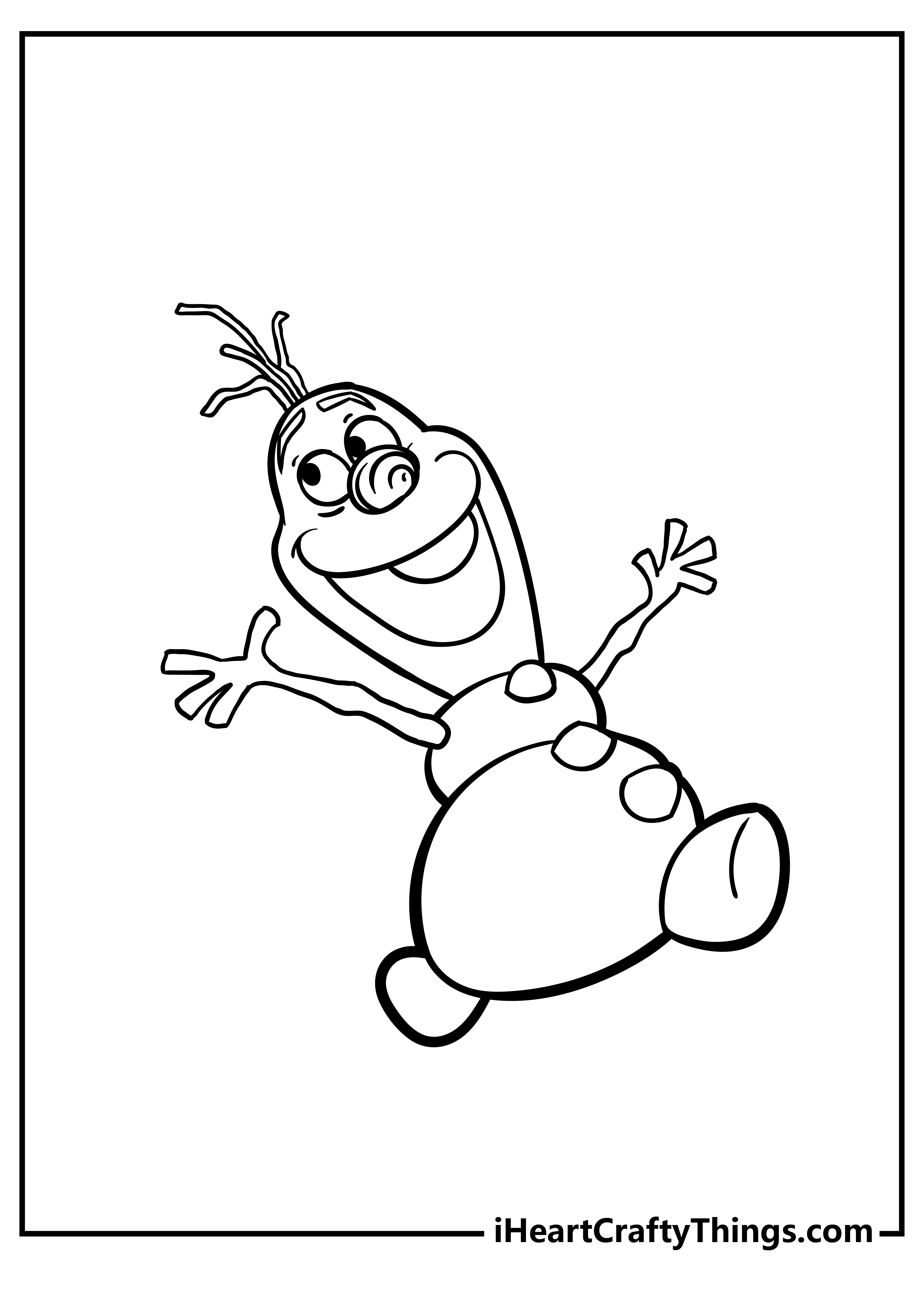 Olaf Coloring Pages for preschoolers free printable