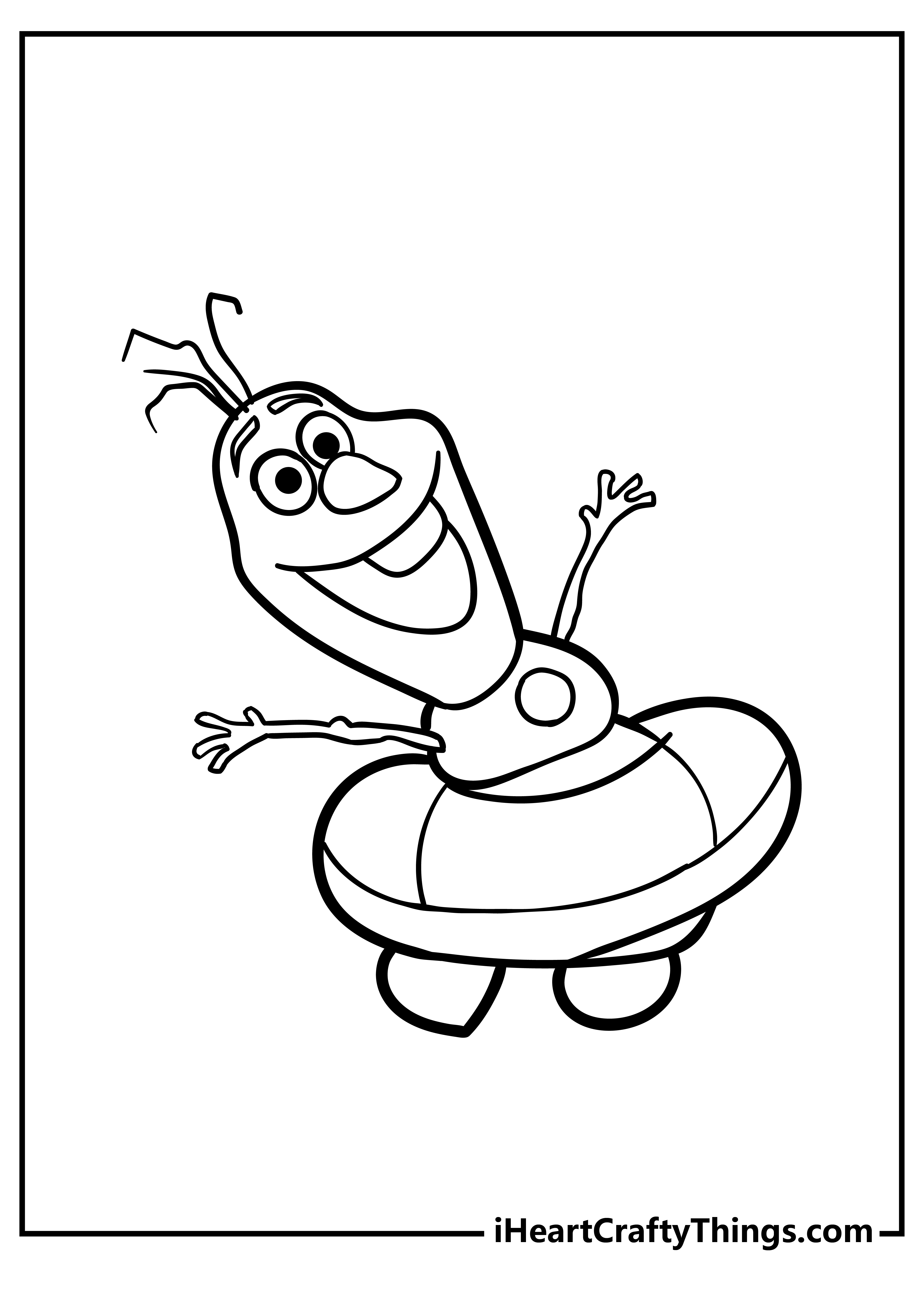 Olaf Coloring Pages for preschoolers free printable