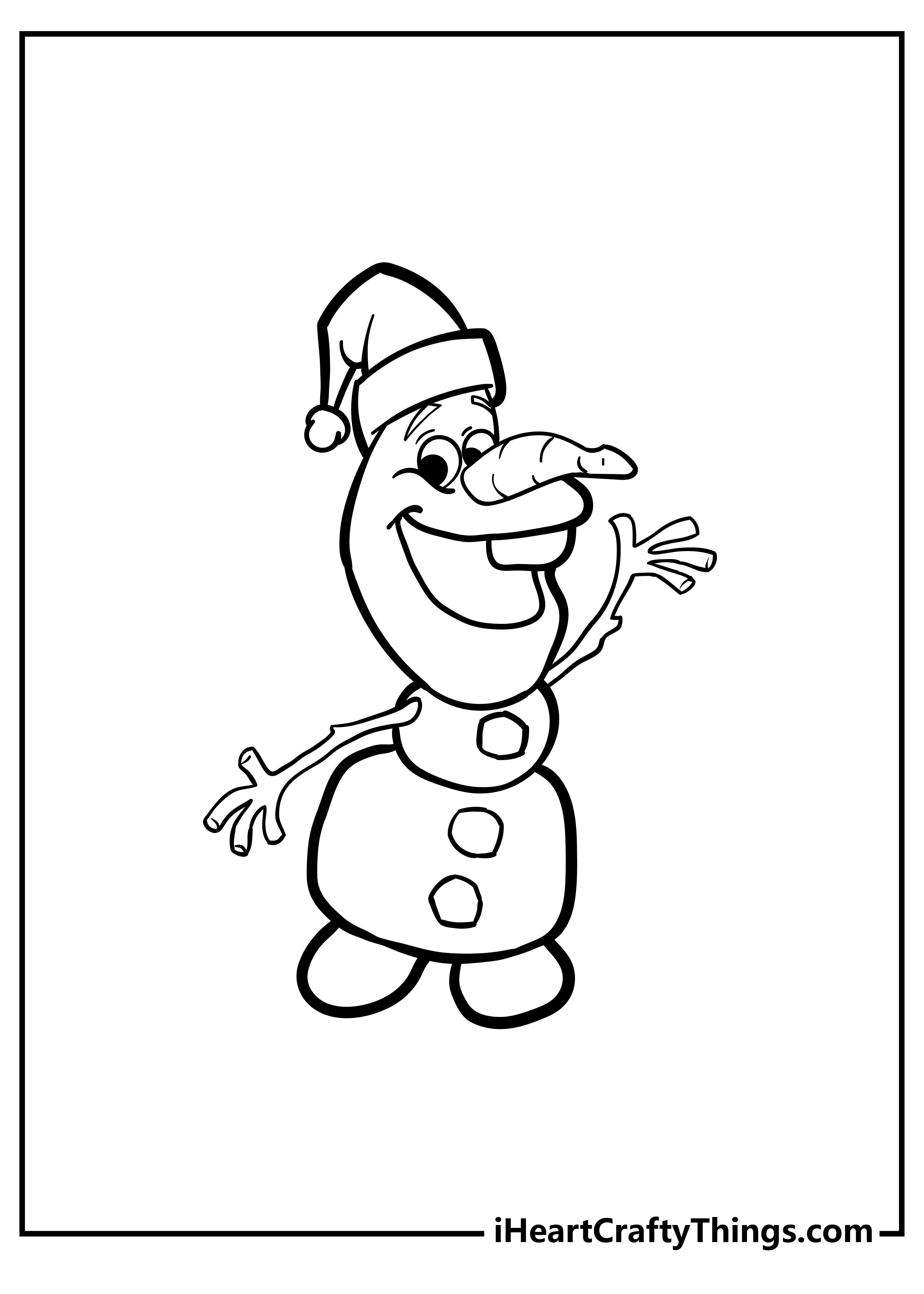 Olaf Coloring Book for kids free printable