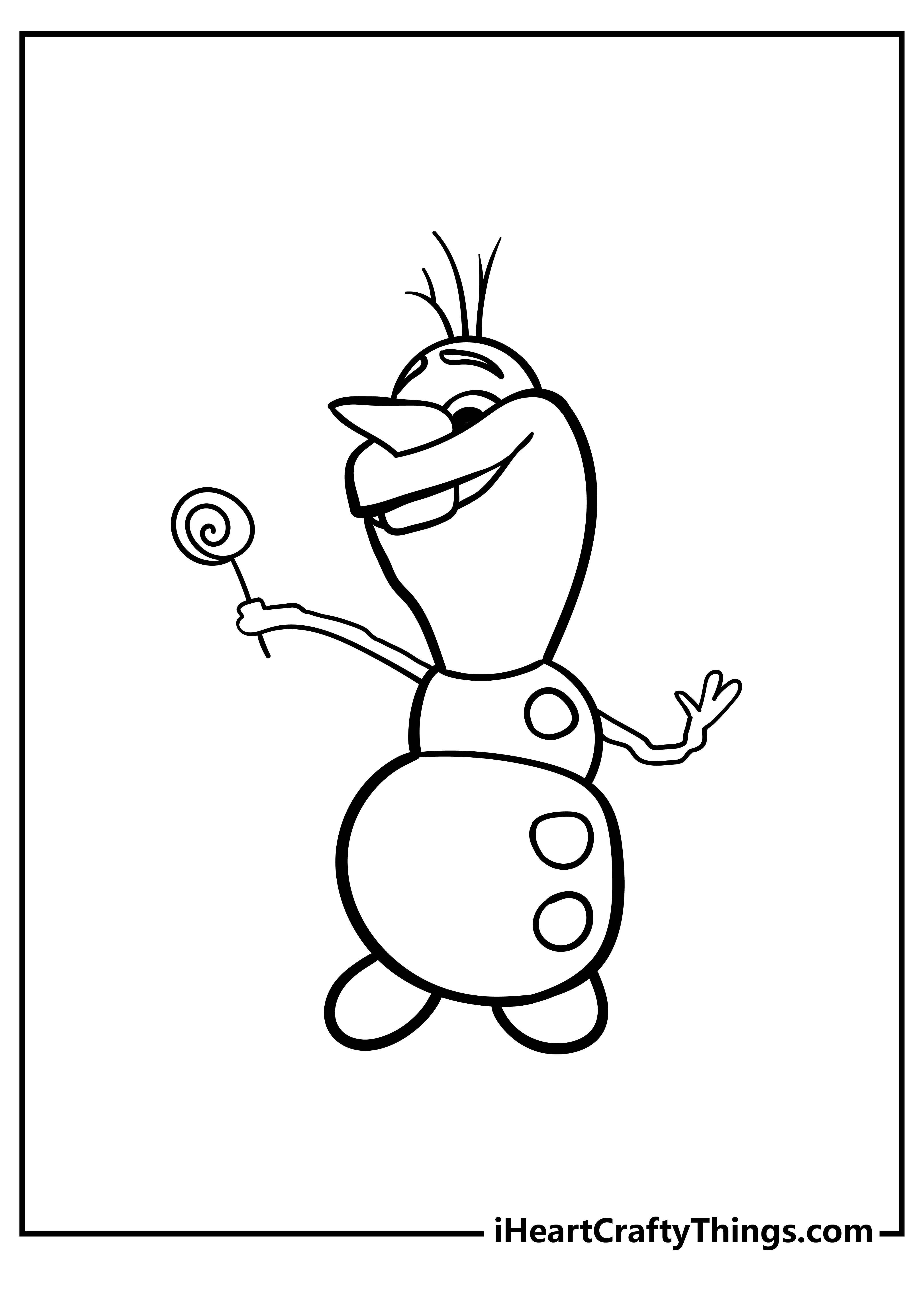 Olaf Coloring Sheet for children free download