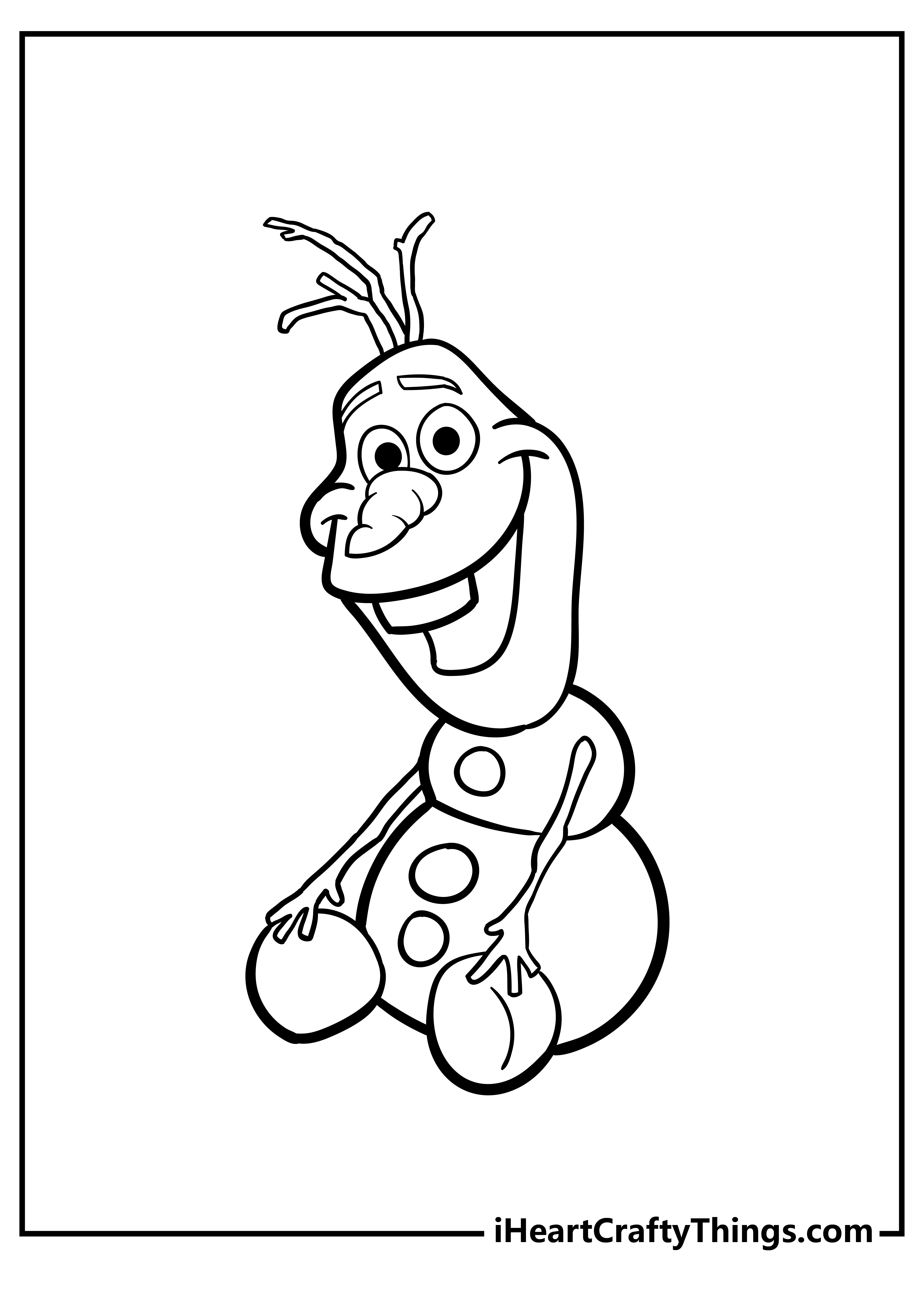 Olaf Coloring Original Sheet for children free download