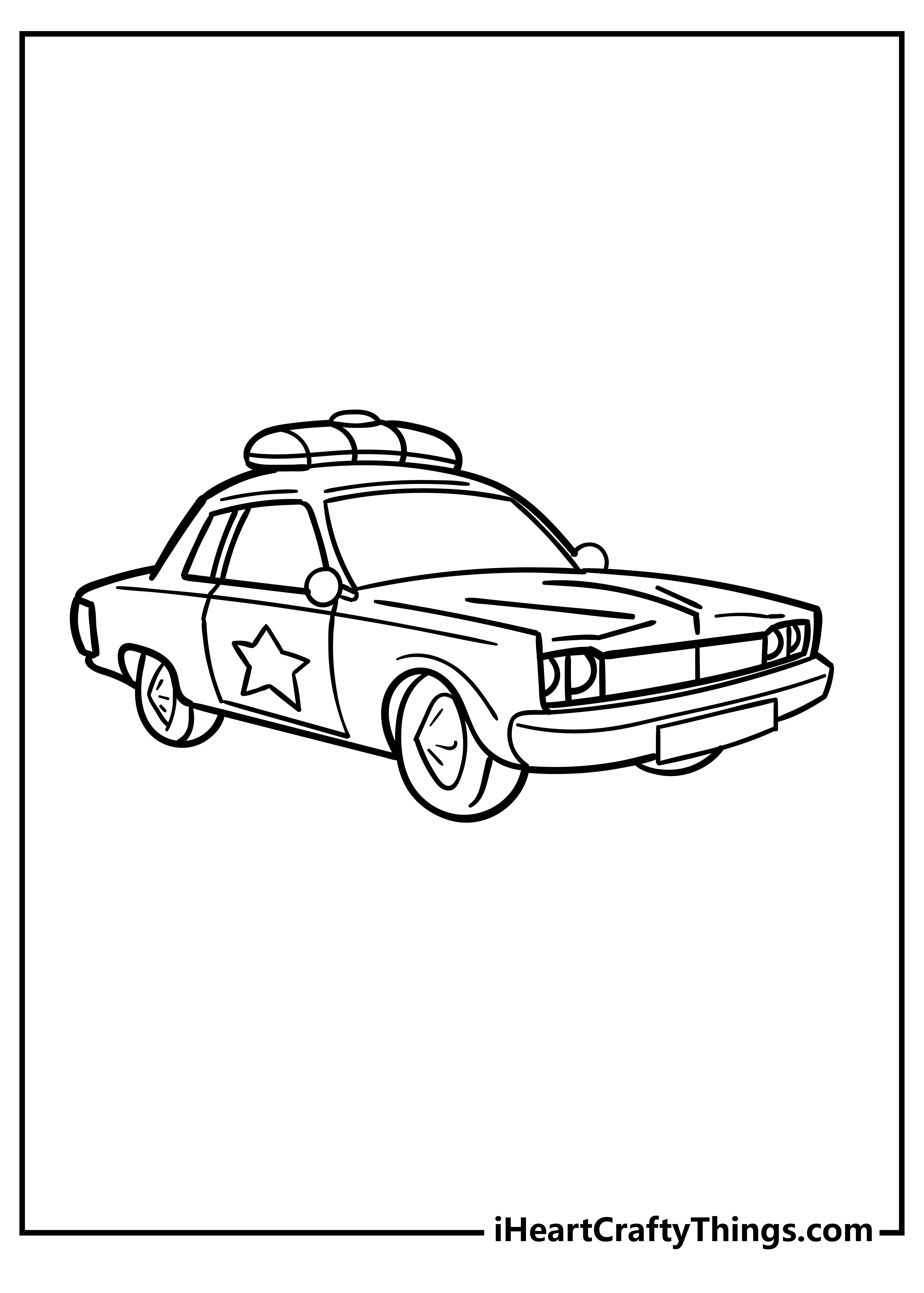 Police Car Coloring Pages free pdf download