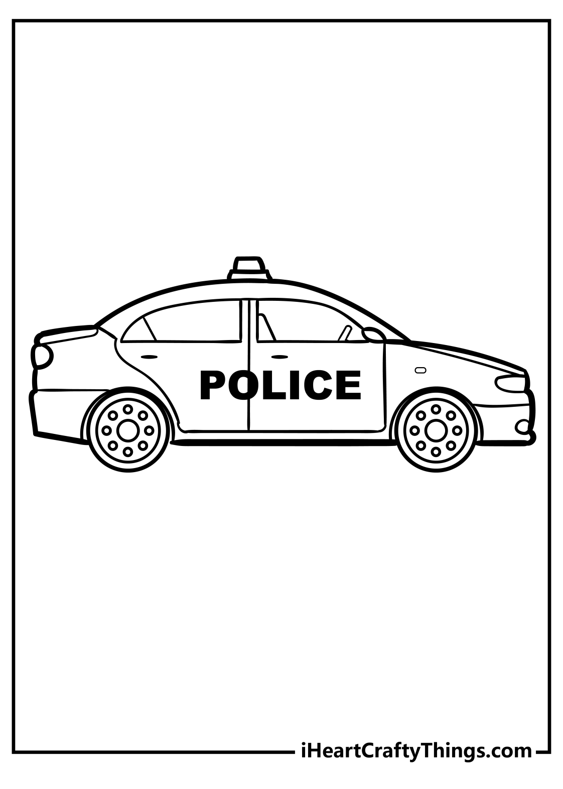 Police Car Coloring Pages (100% Free Printables)