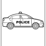 Police Car Coloring Pages free printable