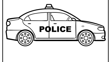 Police car coloring pages