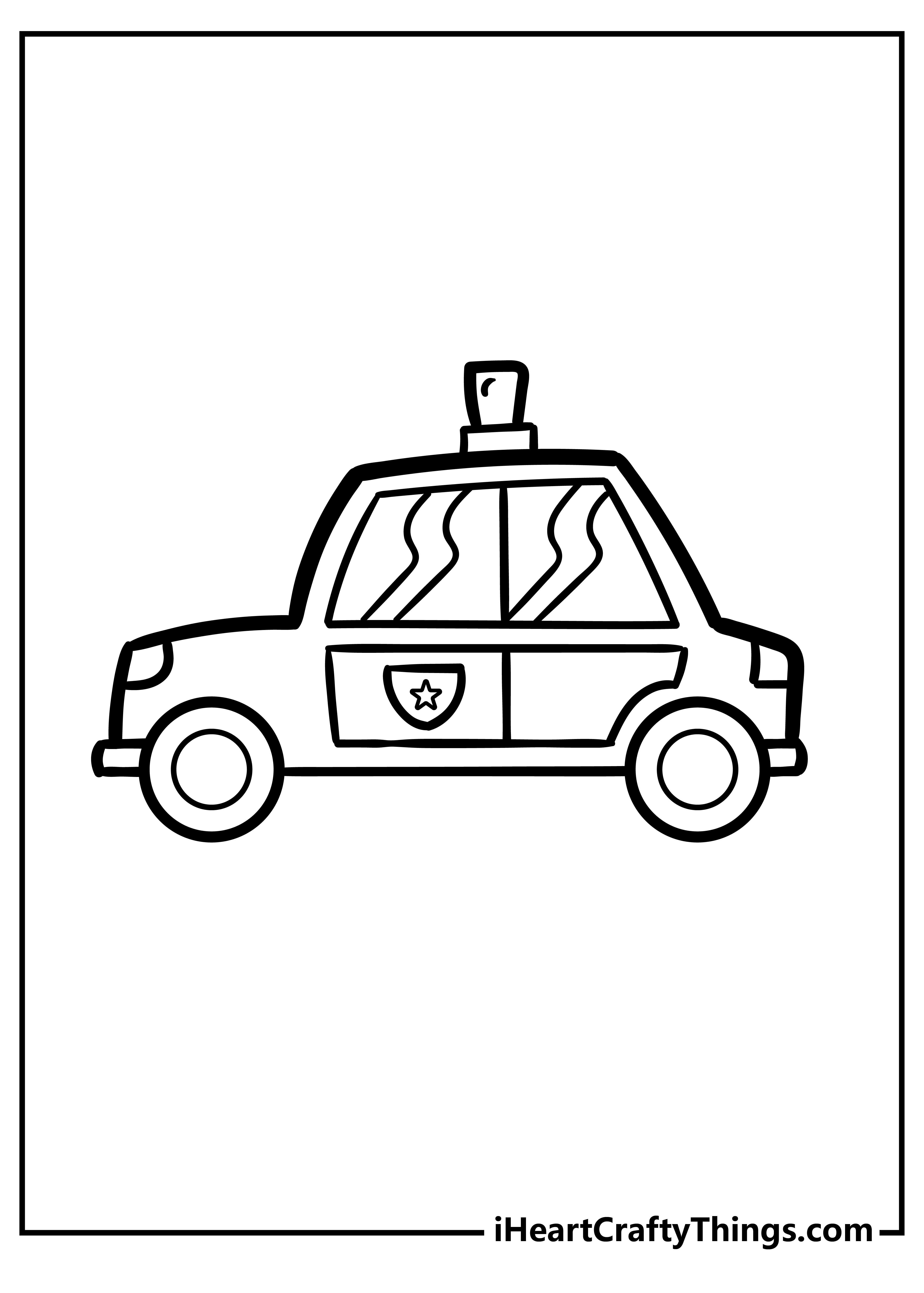 Police Car Coloring Pages free pdf download