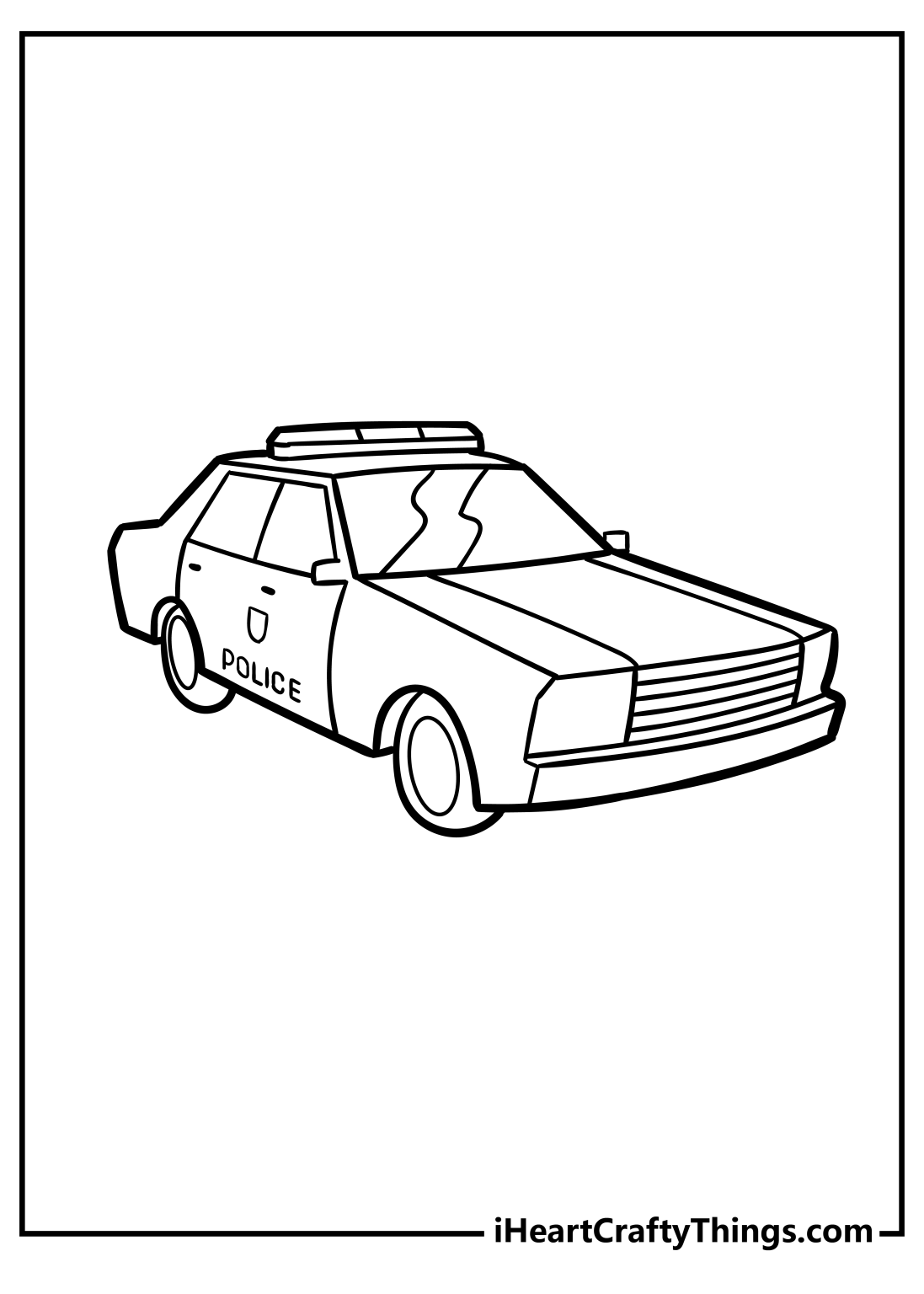 Police Car Coloring Pages (100% Free Printables)