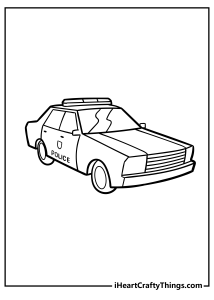 Police Car Coloring Pages (100% Free Printables)