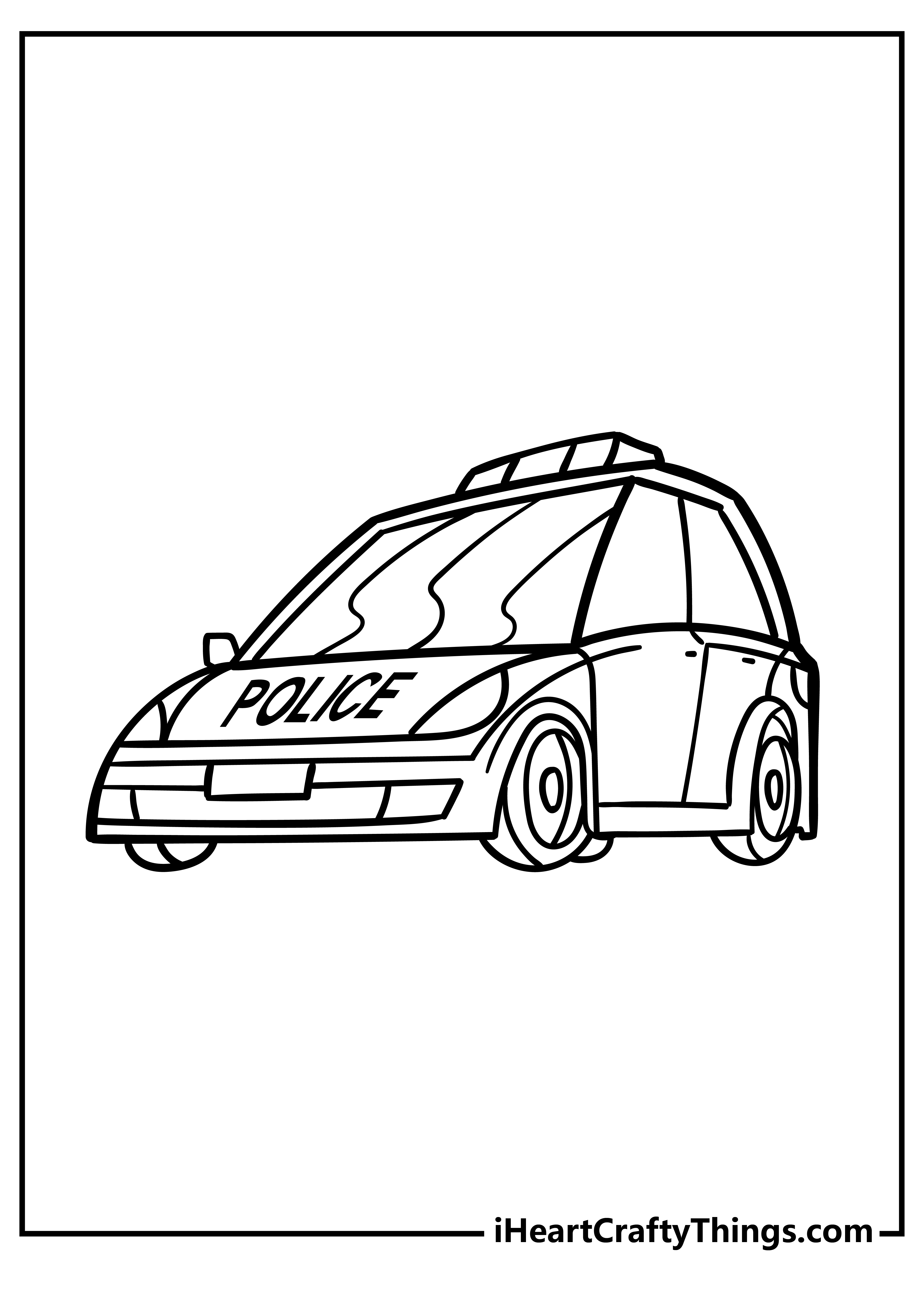 Police Car Coloring Page Stock Vector by ©abbydesign 441186840