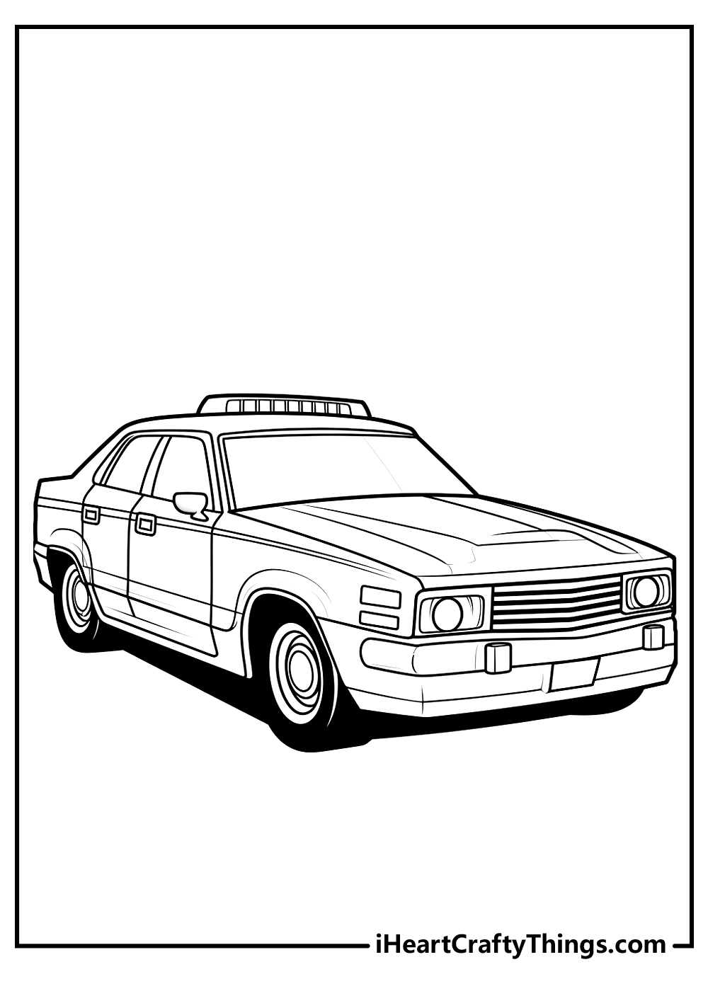new police car coloring printable
