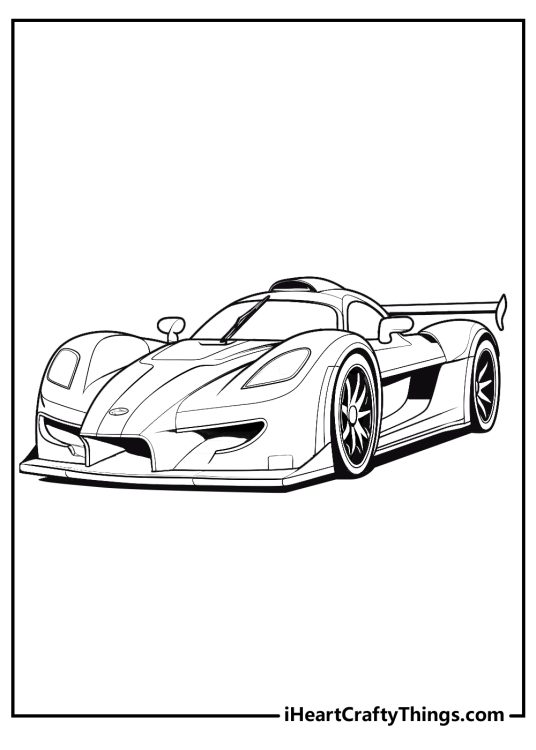 Race Car Coloring Pages (100% Free Printables)