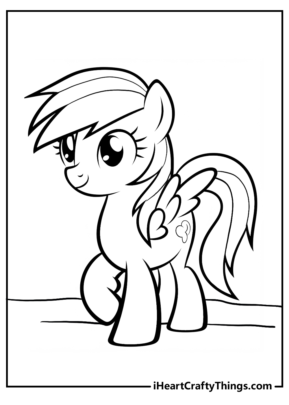 rainbow dash coloring sheet for kids