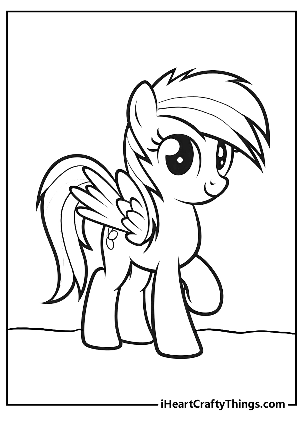 How to Draw RAINBOW DASH - My Little Pony Coloring Pages for Kids 