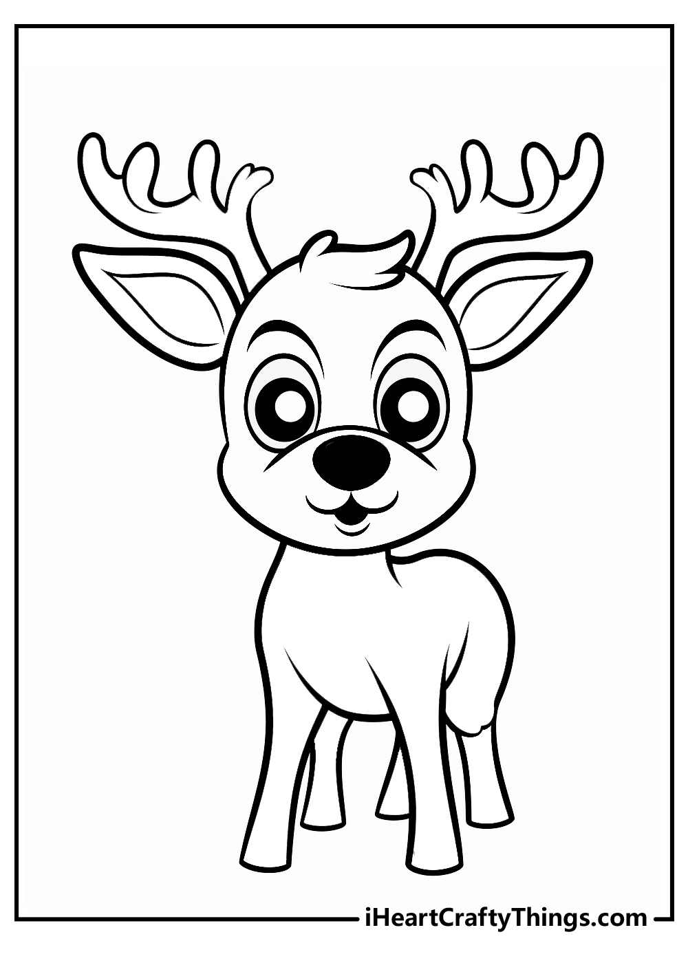 black-and-white rudolph coloring pages