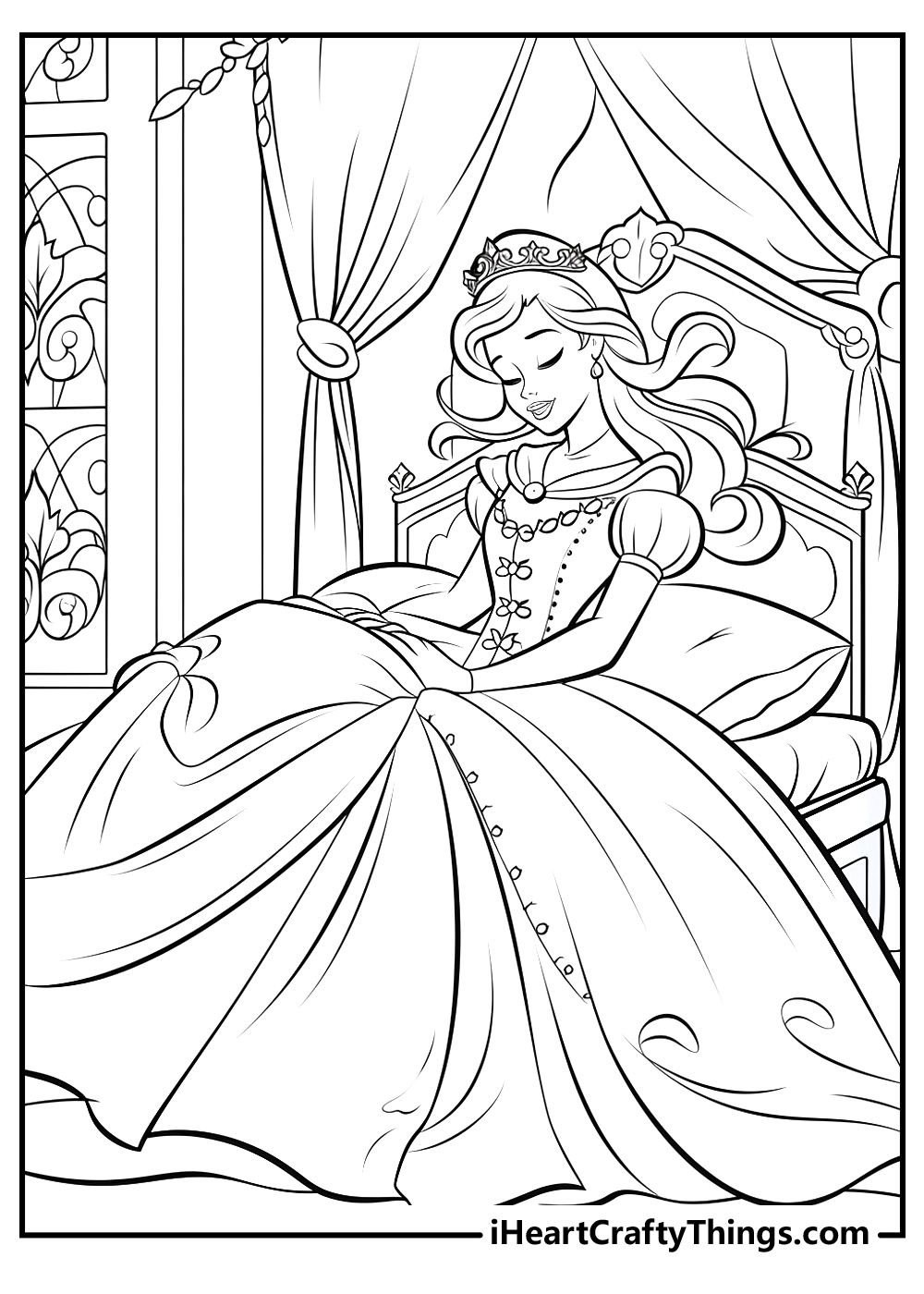 new sleeping beauty coloring printable