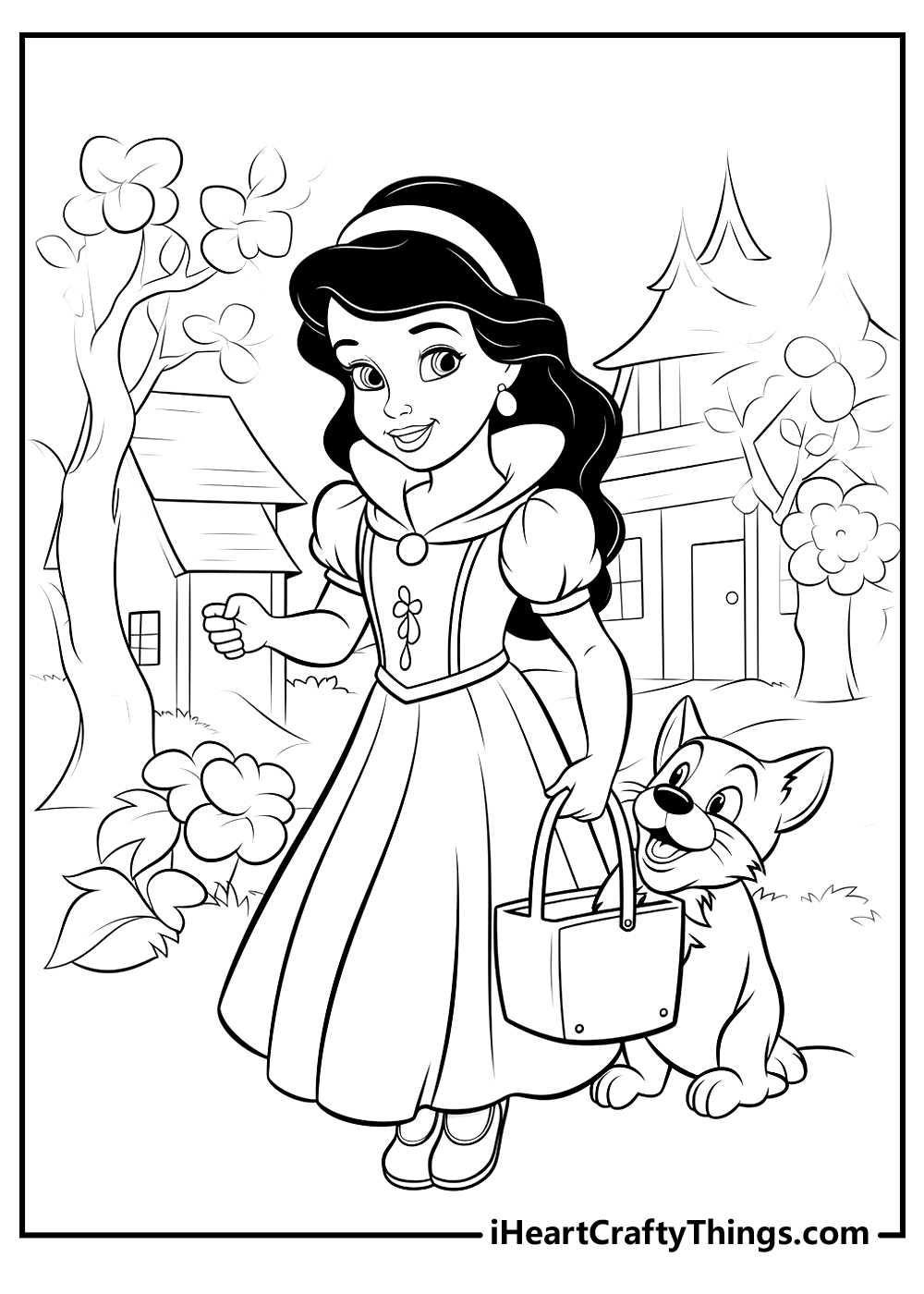 snow white coloring pages for kids