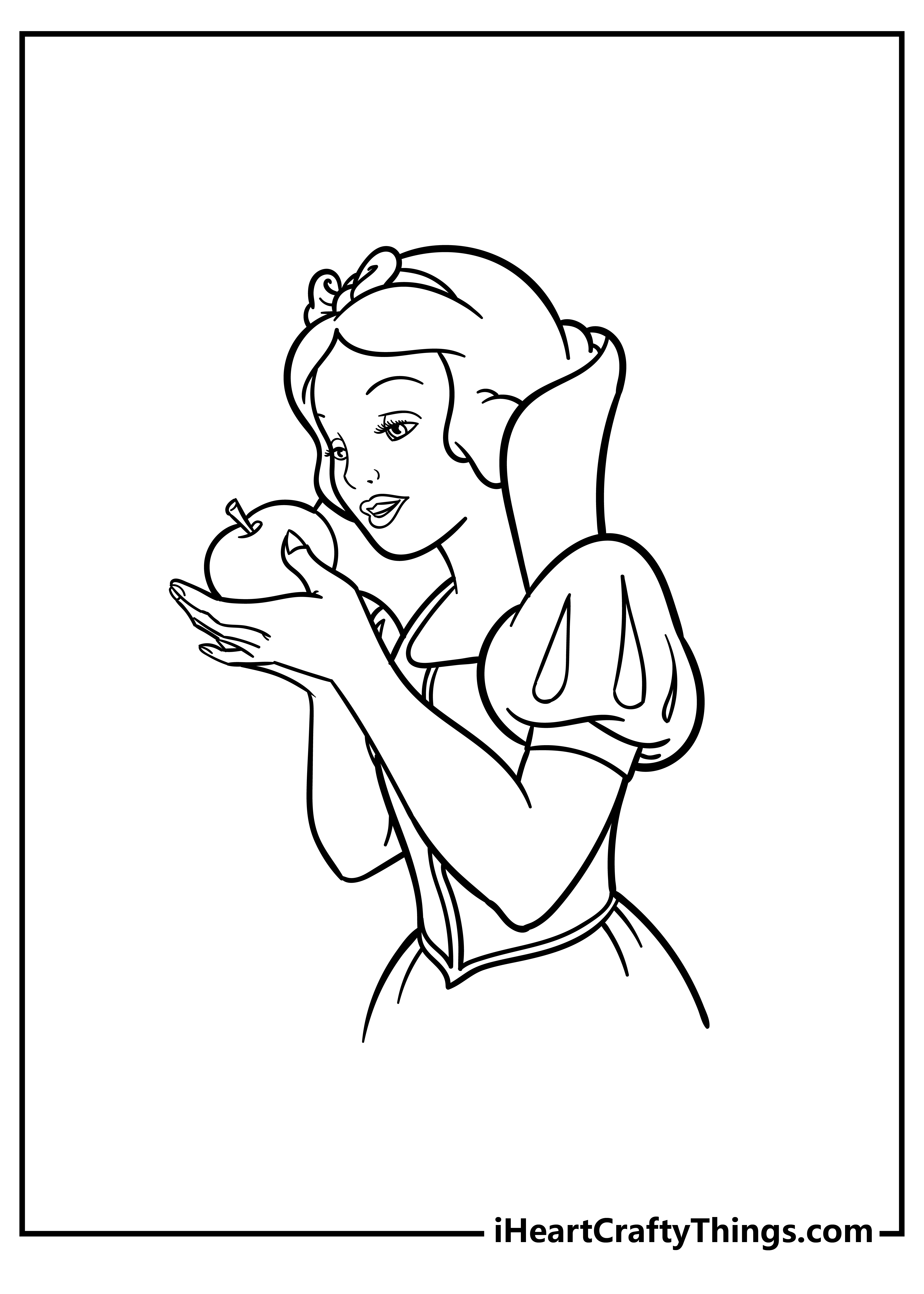 Snow White Coloring Book for kids free printable