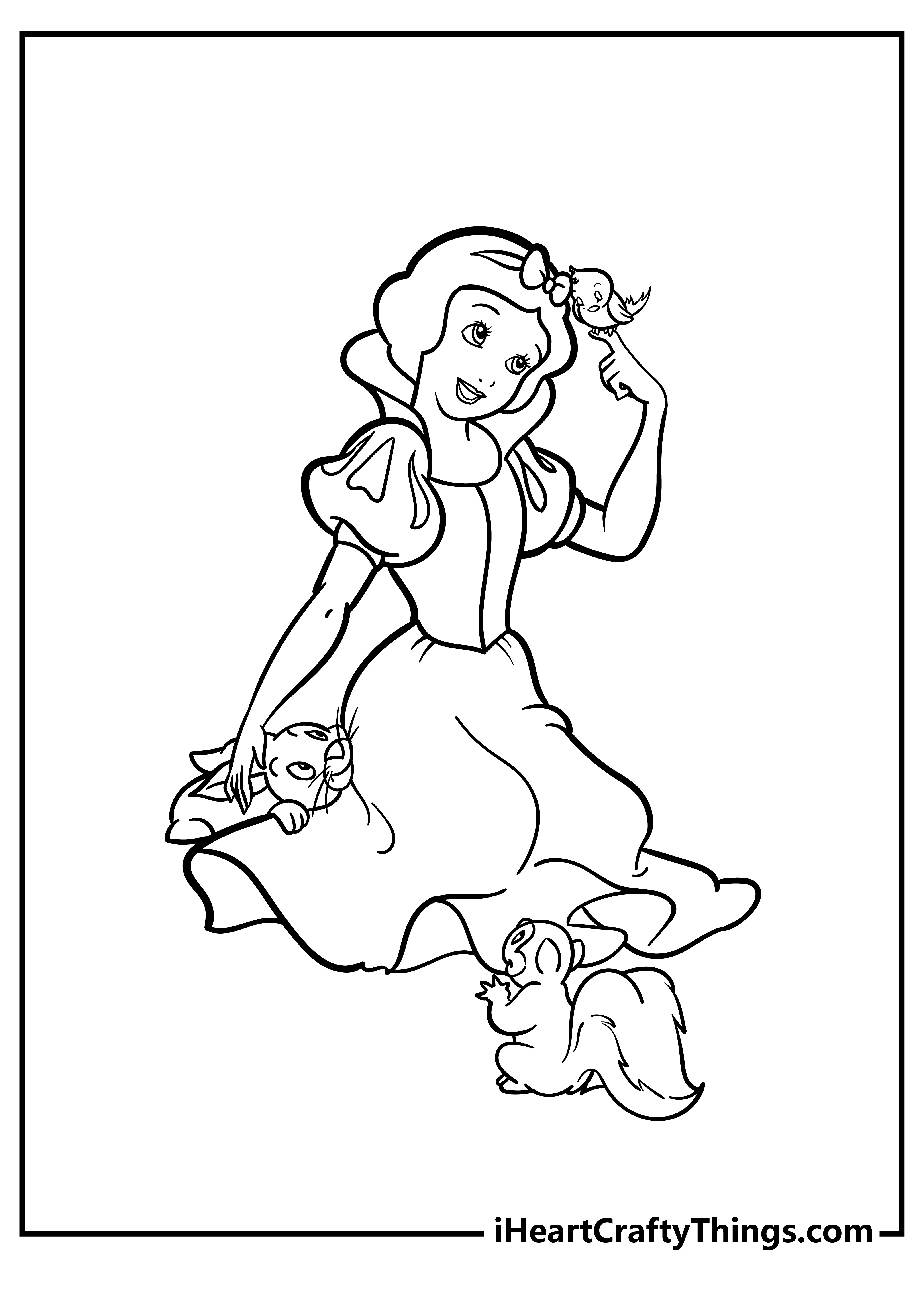 Snow White Coloring Pages for preschoolers free printable