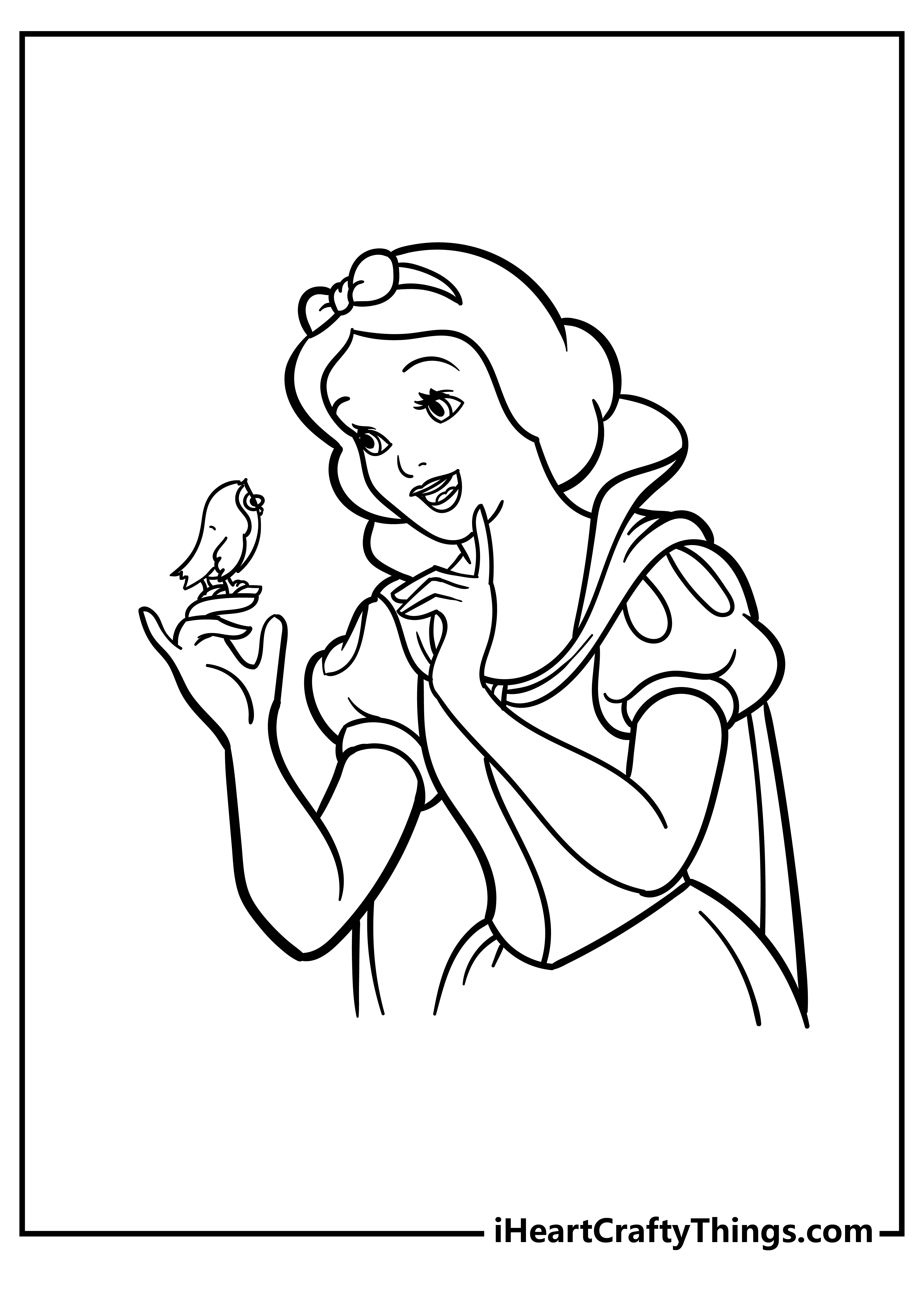 Snow White Coloring Pages for preschoolers free printable