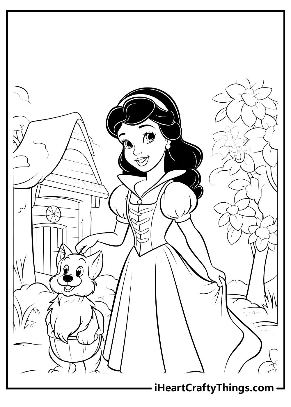snow white coloring printable for kids