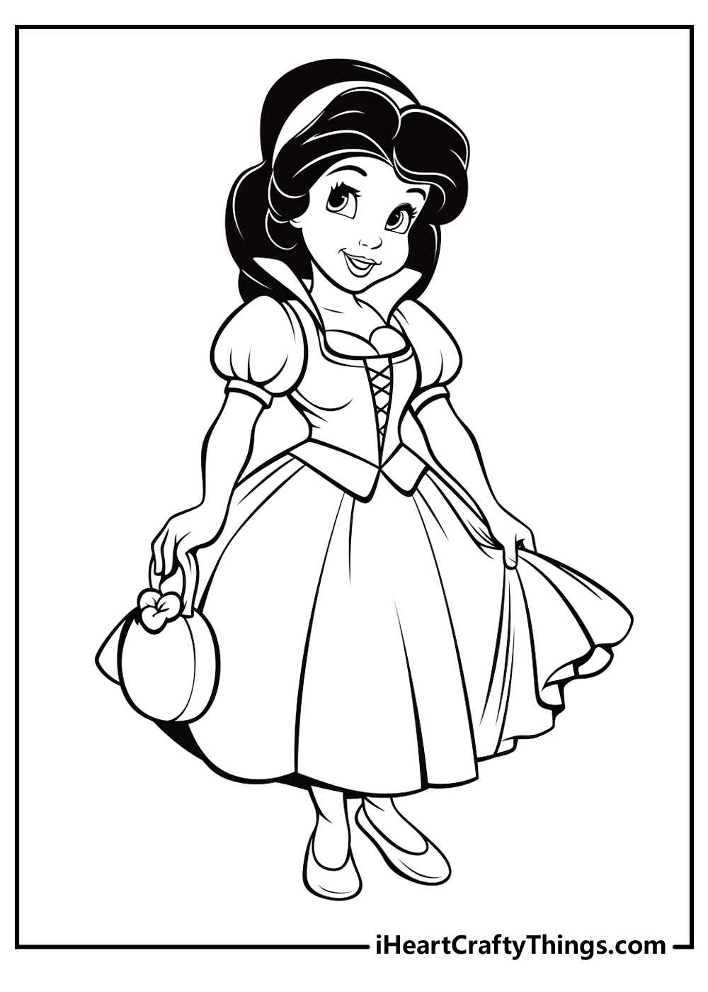 snow white coloring sheet free download