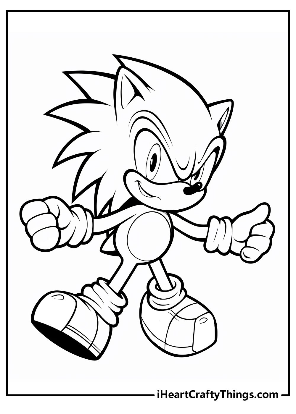 sonic the hedgehog coloring printable