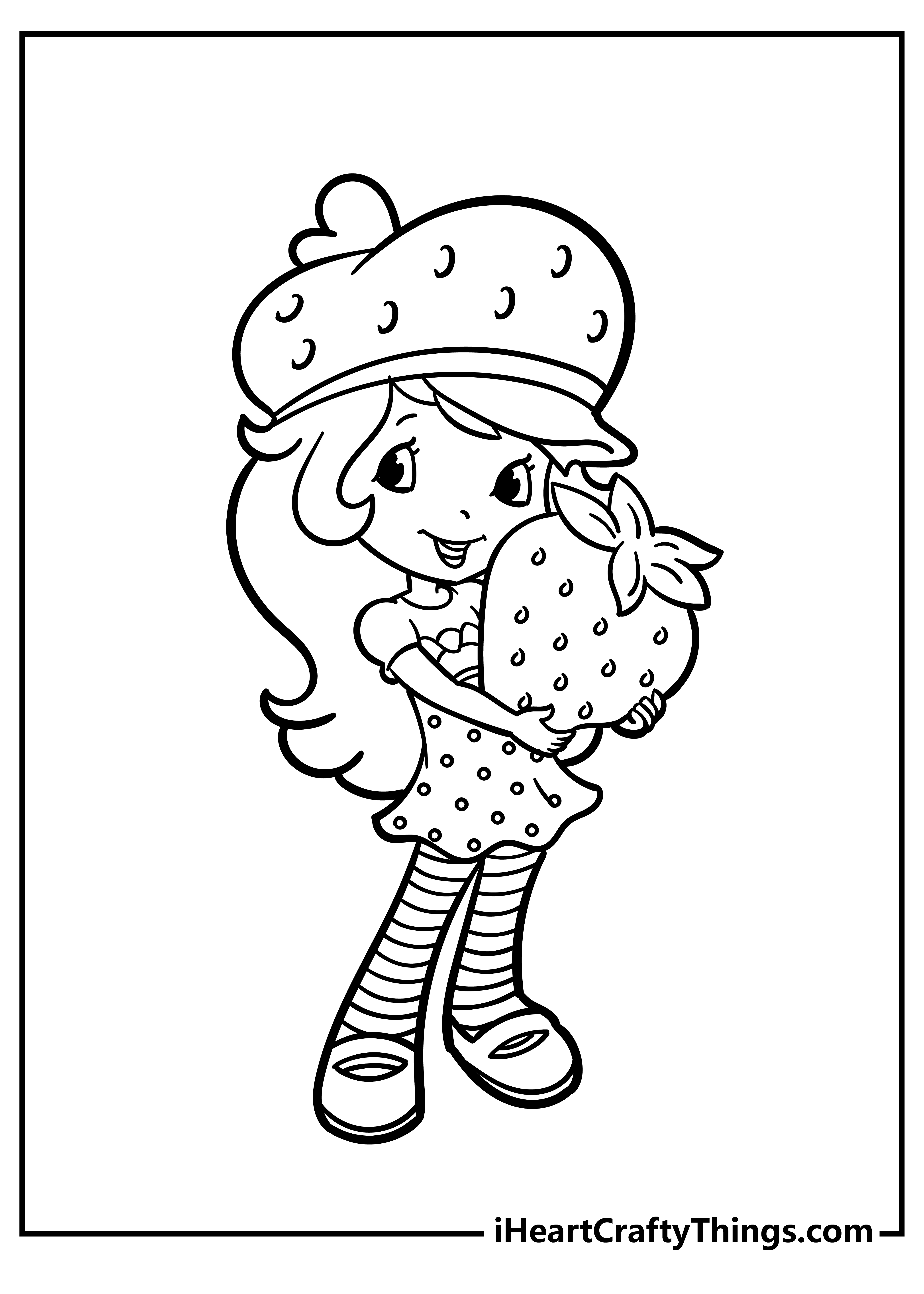 strobarry short cake coloring pages