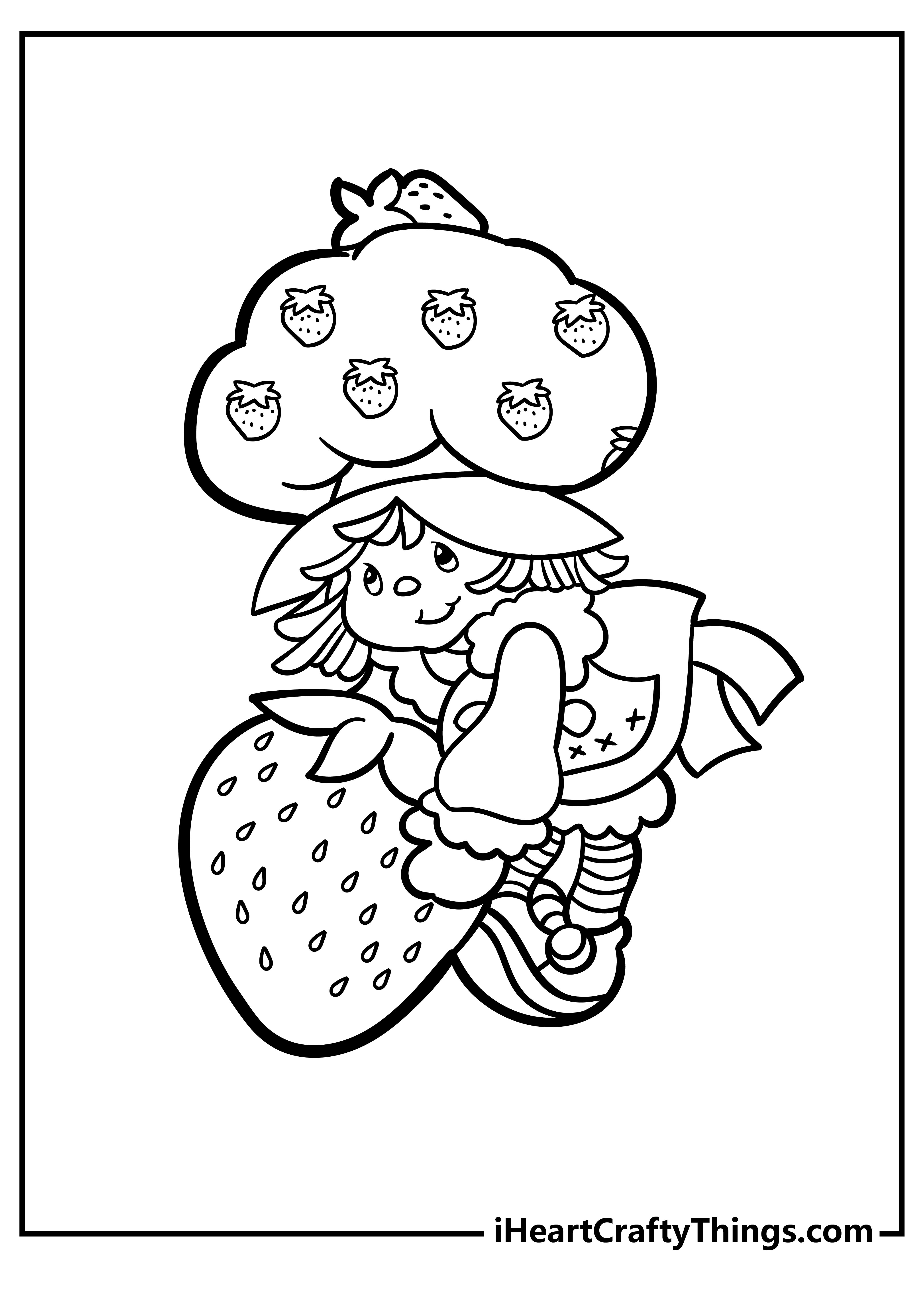 Free Ballerina Strawberry Shortcake coloring sheet sheet and PDF to print