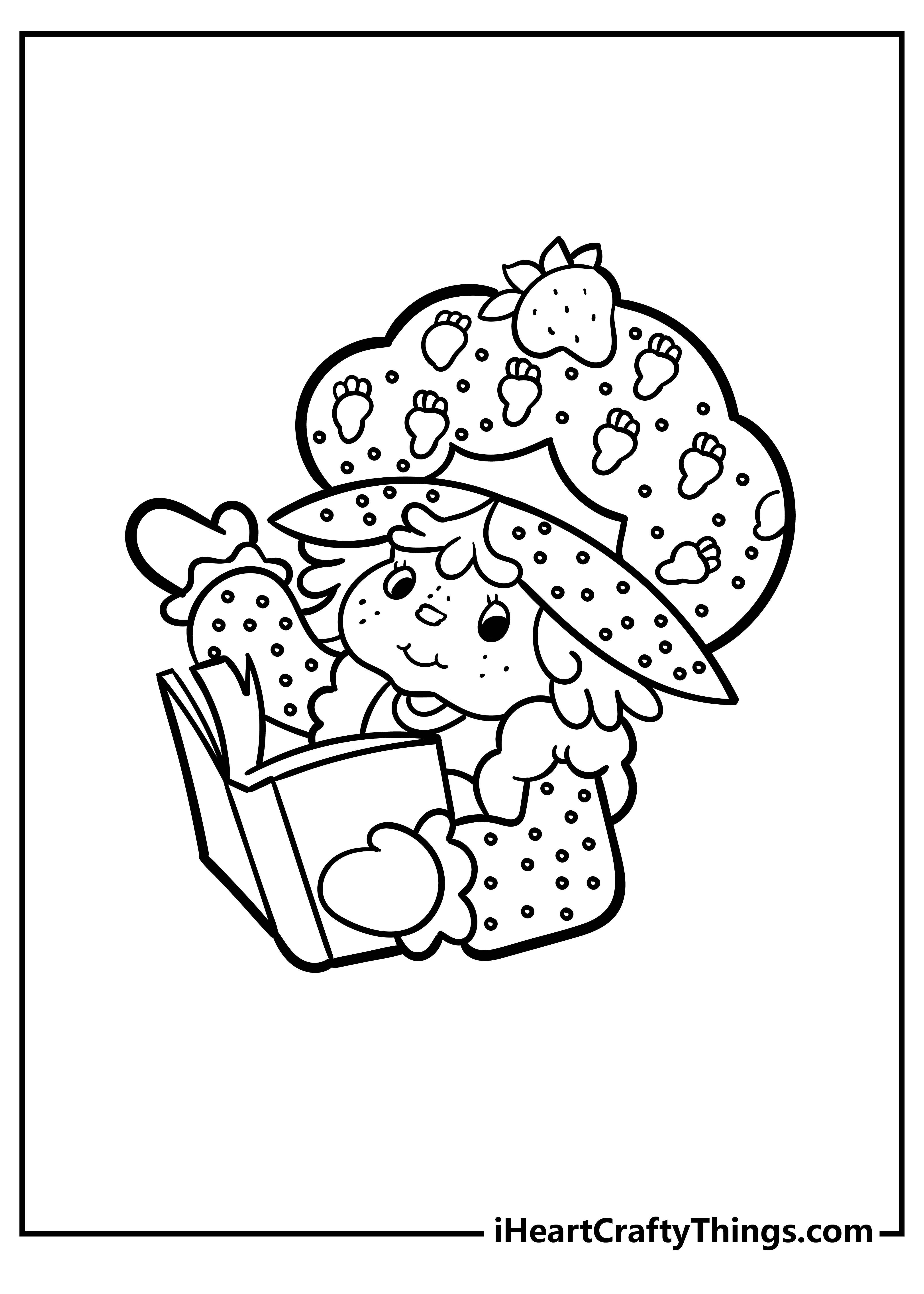 Strawberry Shortcake Coloring Sheet for children free download