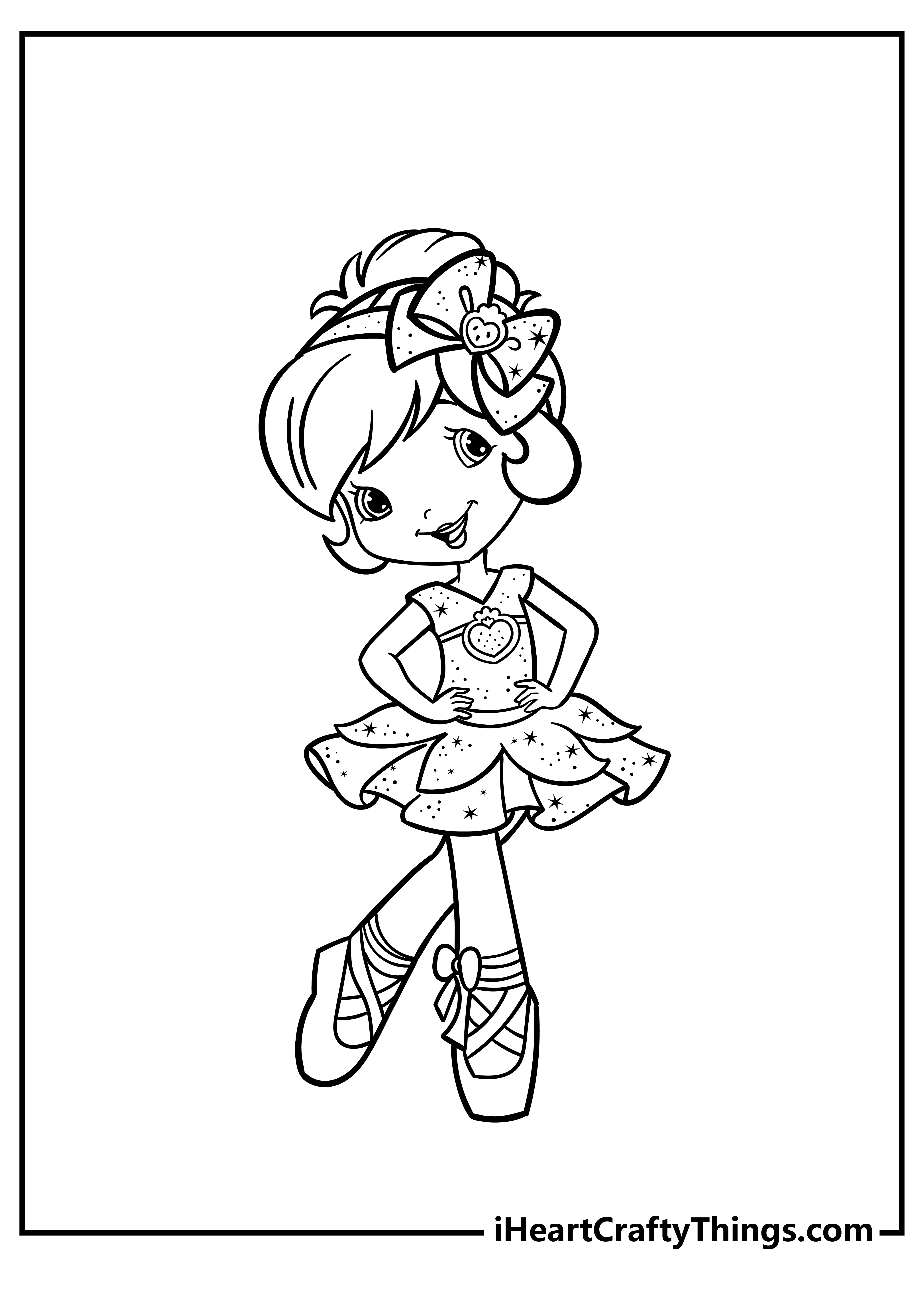 Strawberry Shortcake Coloring Sheet for children free download