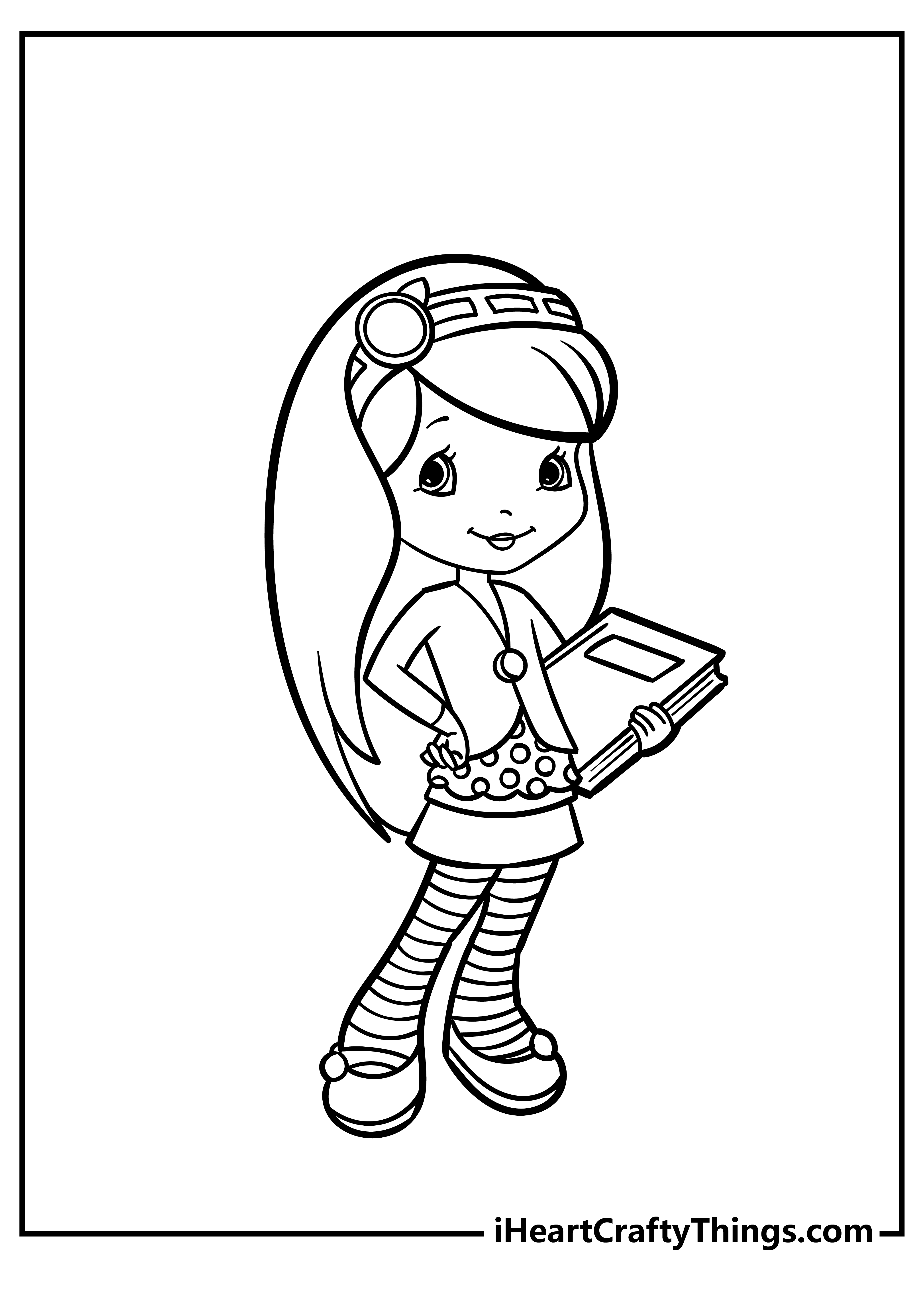 strobarry short cake coloring pages