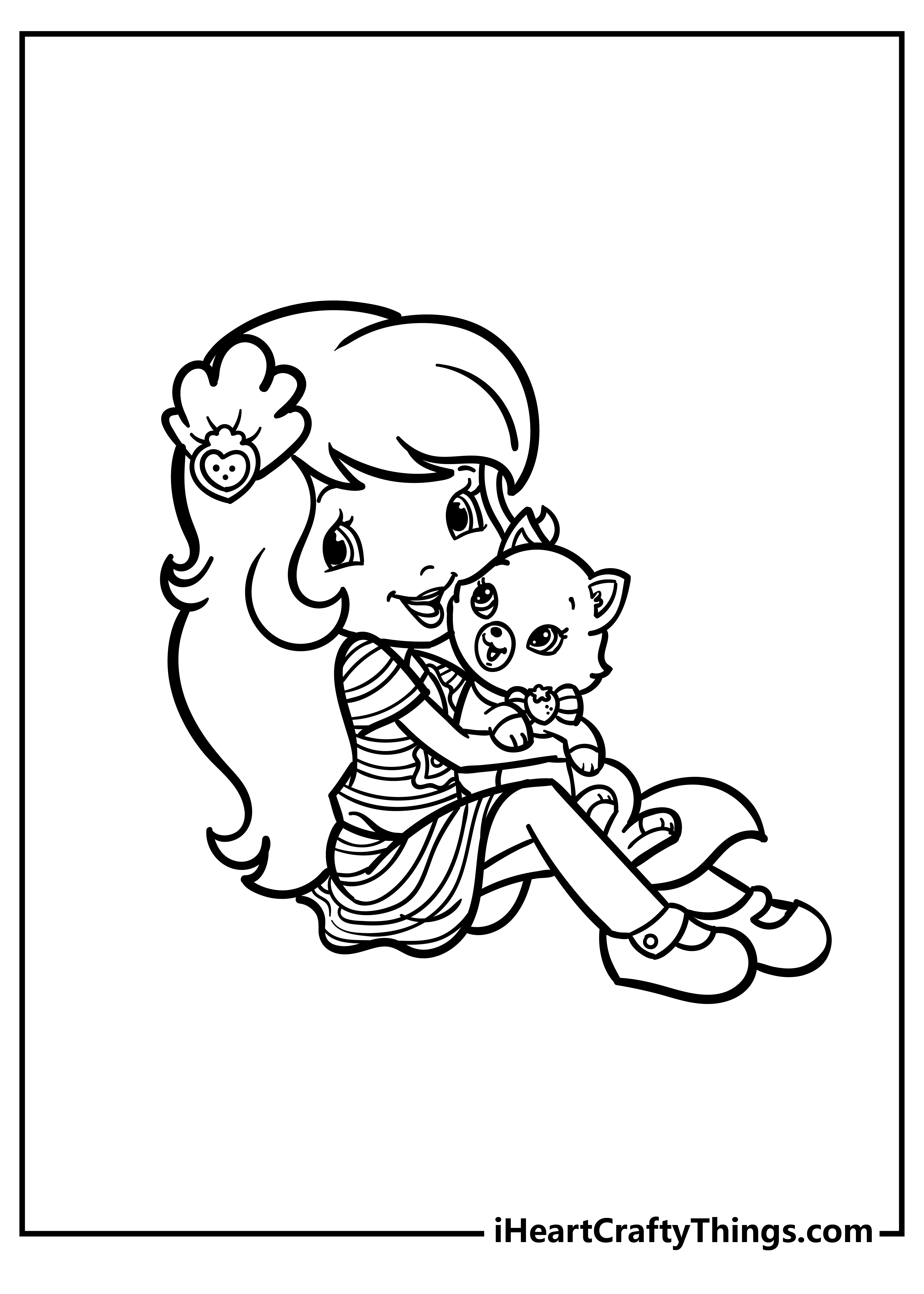 FREE Printable Strawberry Shortcake Coloring Page - Jinxy Kids